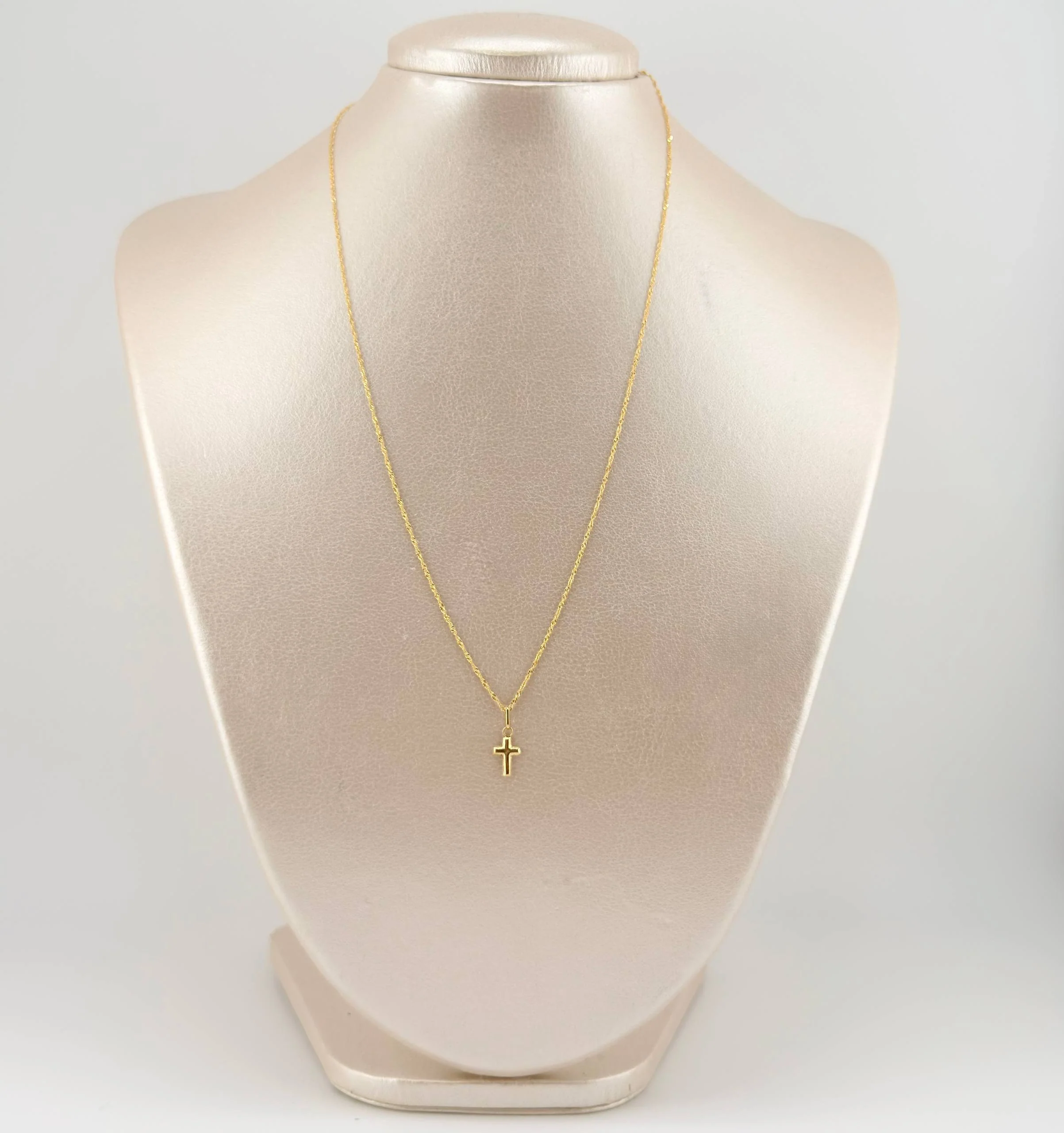 Set Cadena y Dije Singapur + Cruz 1.2gr / 45cm / Oro Amarillo 18K (Oferta) © - Image 6