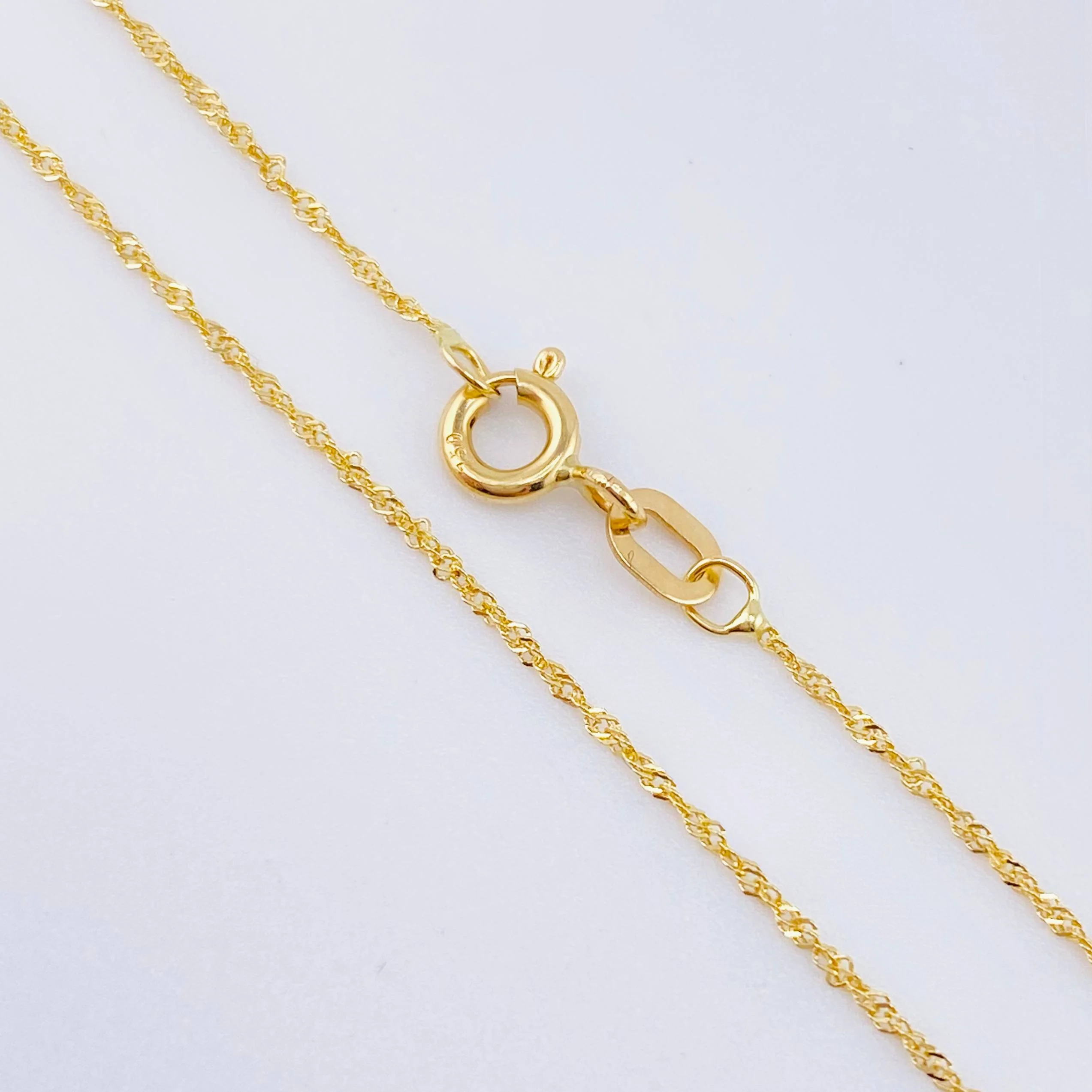 Set Cadena y Dije Singapur + Cruz 1.3gr / 50cm / Oro Amarillo 18K (Oferta) © - Image 3