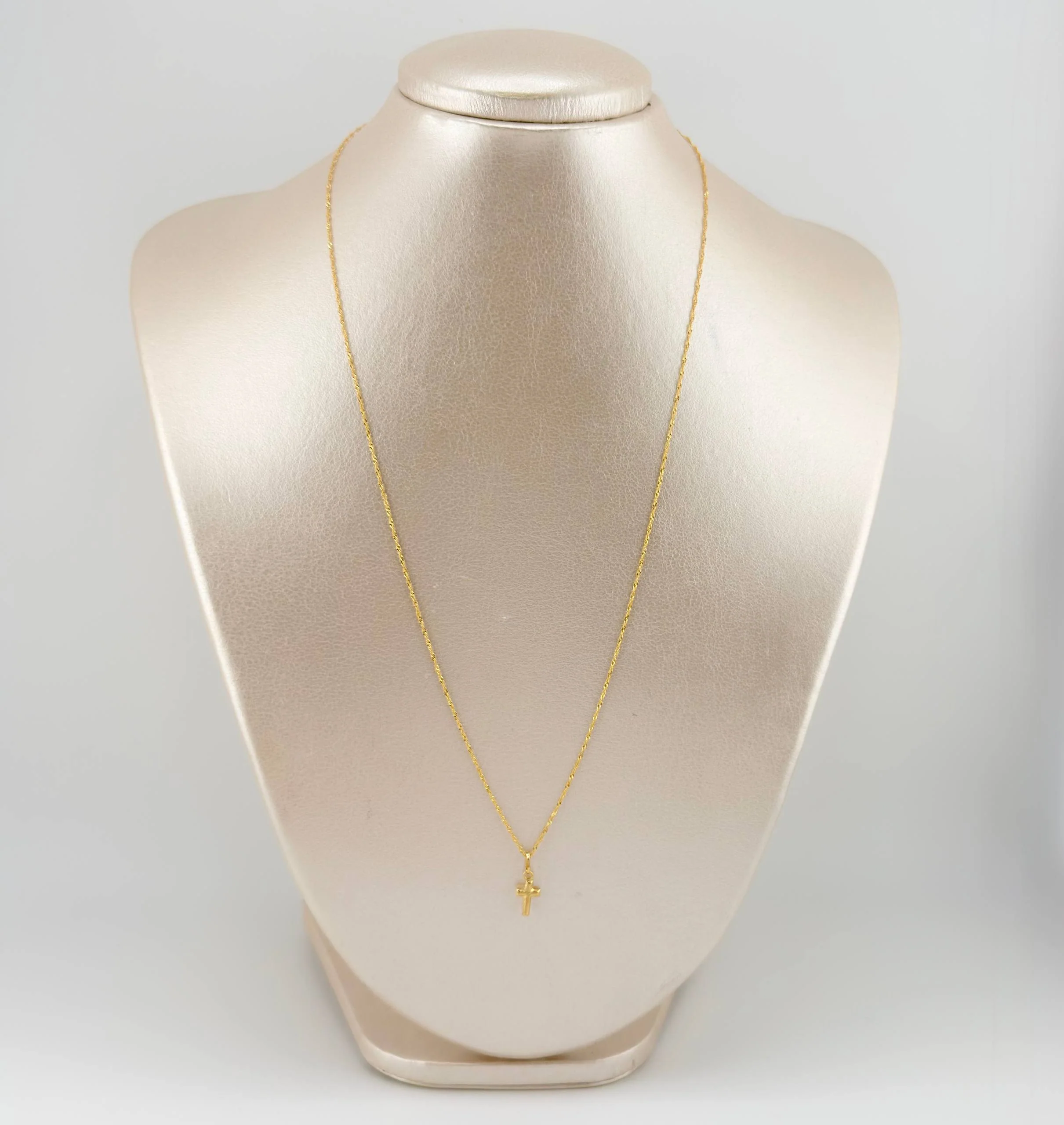 Set Cadena y Dije Singapur + Cruz 1.3gr / 50cm / Oro Amarillo 18K (Oferta) © - Image 6