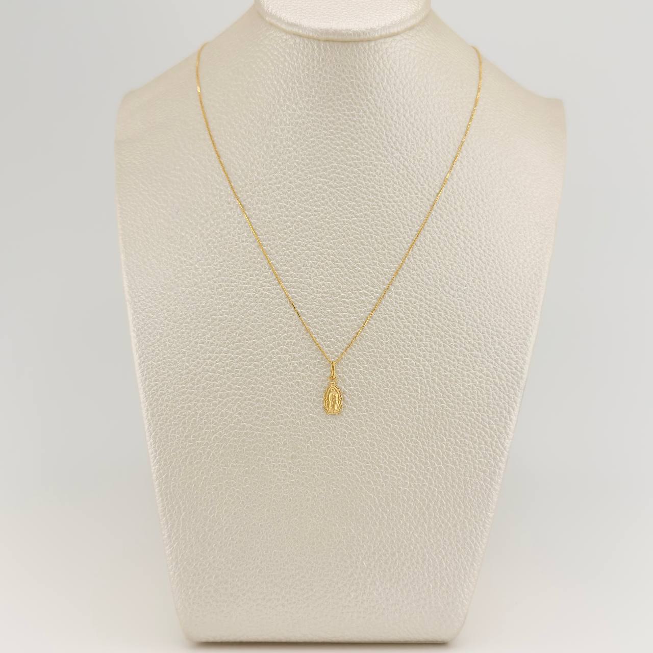Set Cadena y Dije Veneciana + Virgen Guadalupe 1.15gr / 40.1cm / 0.55mm Oro Amarillo 18K (Oferta) & - Image 6