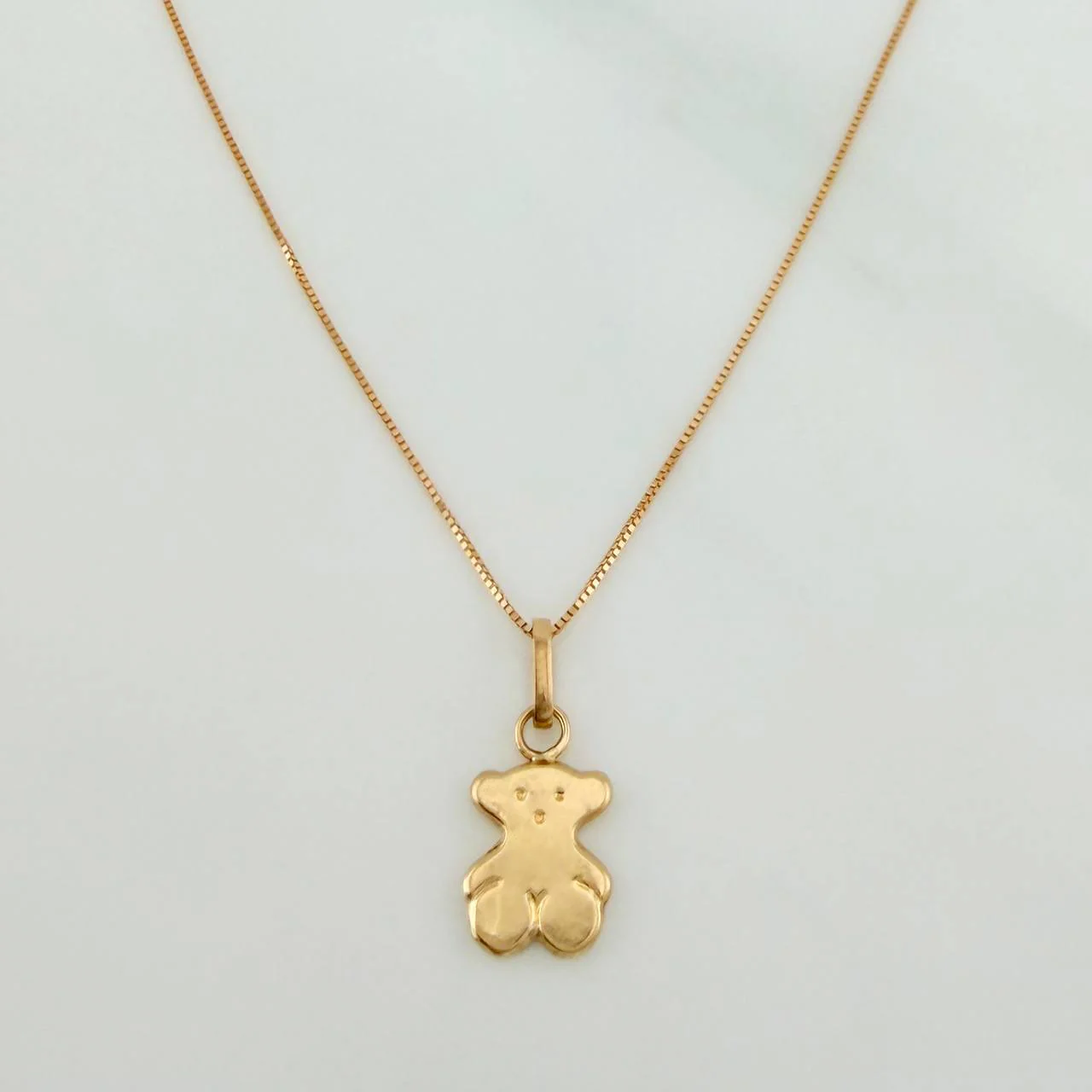 Set Cadena y Dije Veneciana+Oso Ts 1.25gr / 45cm / 0.25mm Oro Amarillo 18K (Oferta) $ - Image 2