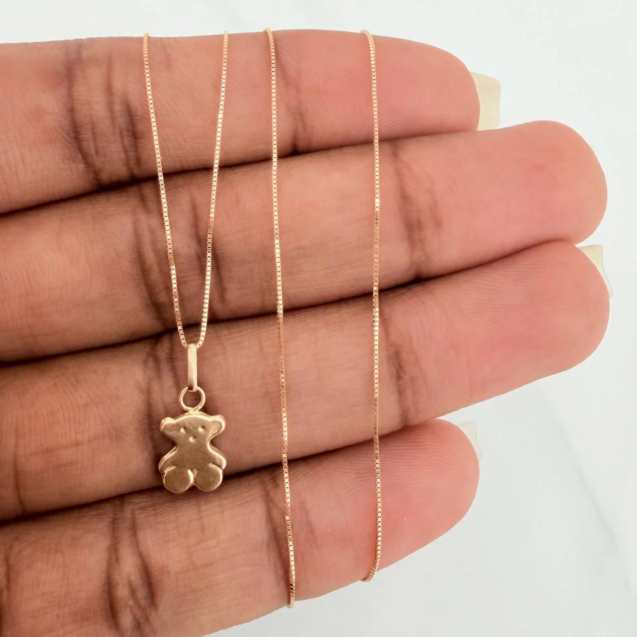 Set Cadena y Dije Veneciana+Oso Ts 1.25gr / 45cm / 0.25mm Oro Amarillo 18K (Oferta) $ - Image 3