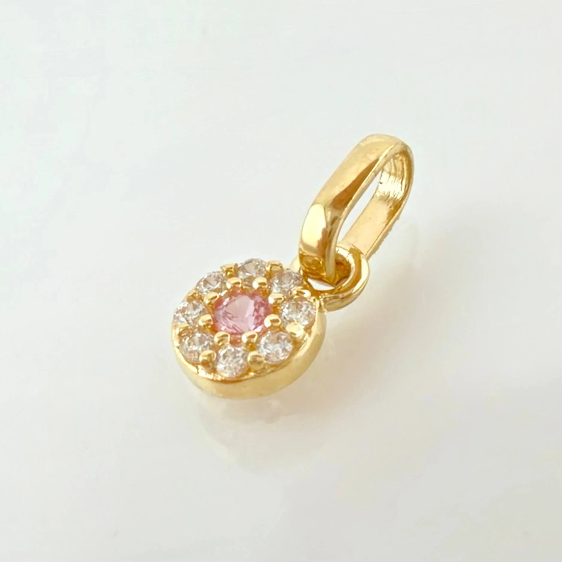 Set Circular Topos + Dije 1.45gr / 1cm / 5mm Oro Amarillo 18K © - Image 4