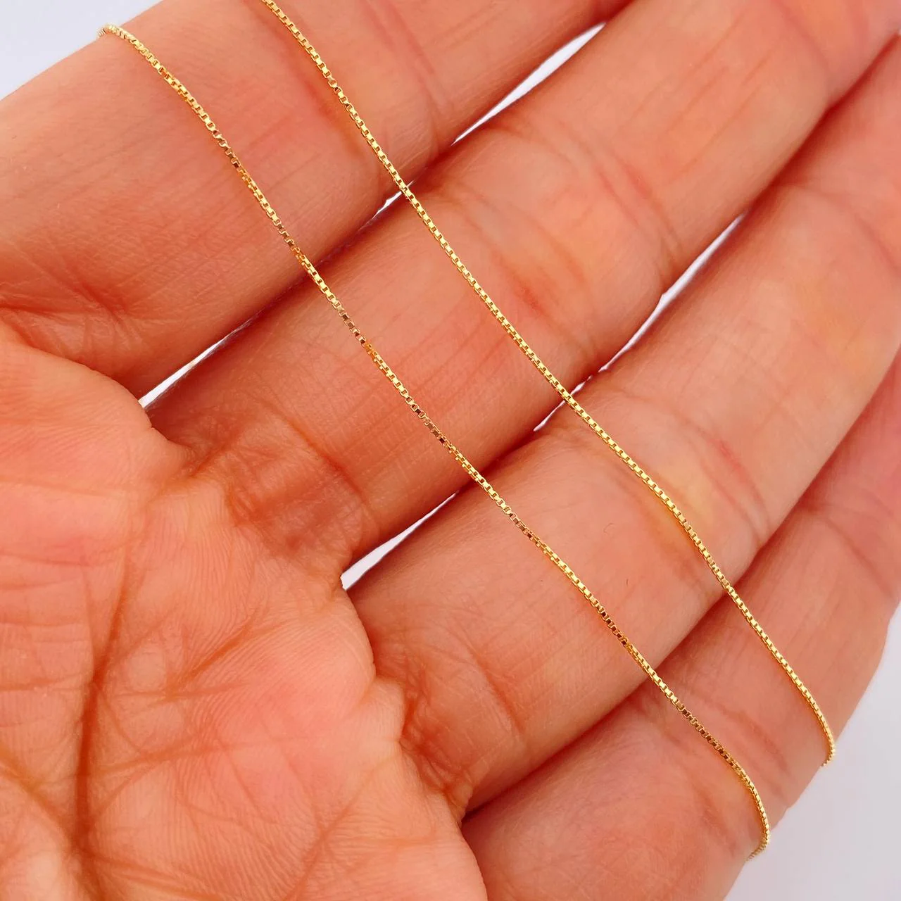 Set Veneciana+ Redonda Esmeralda 18 Pts 1.25gr / 50cm / 0.45mm Oro Amarillo 18K % - Image 3
