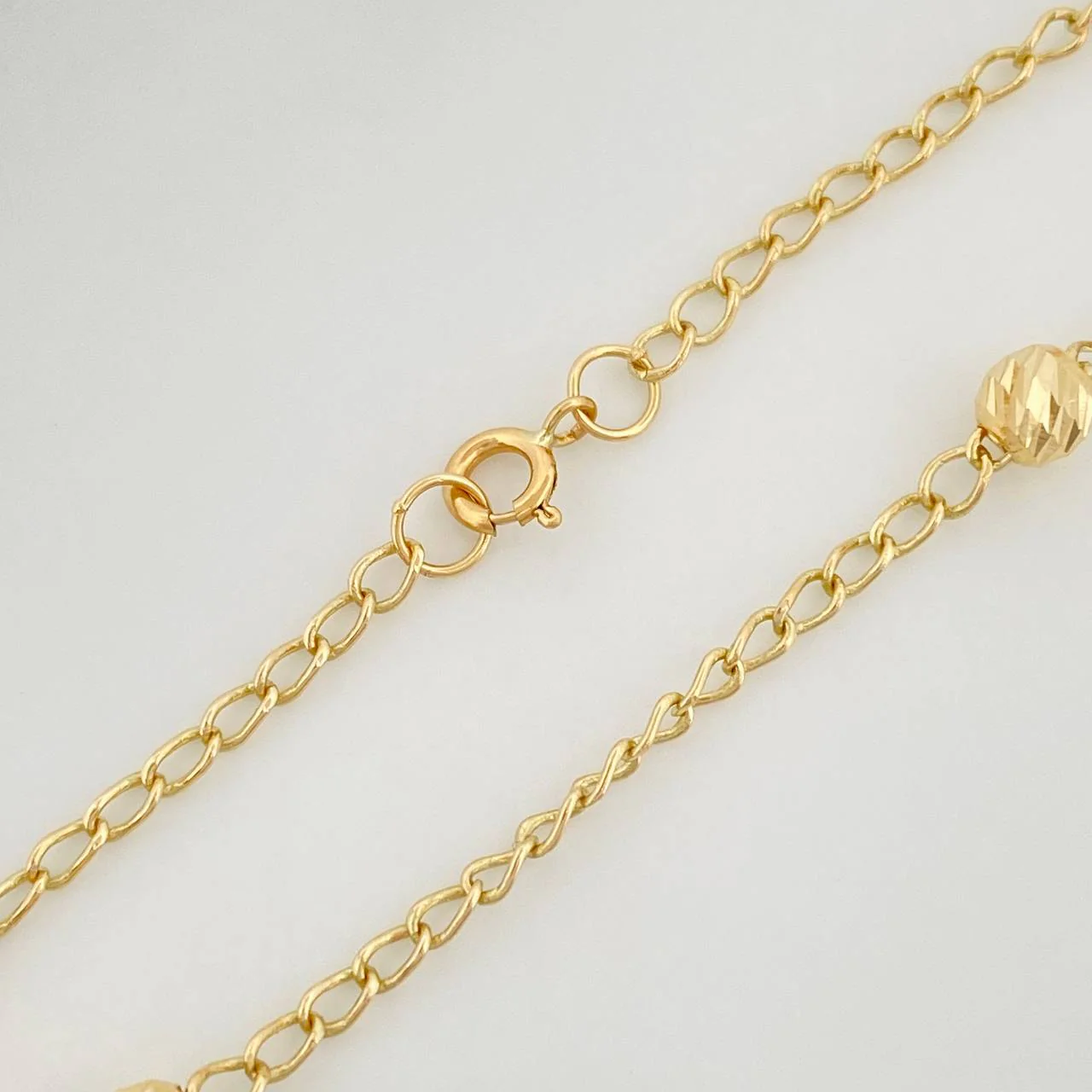 Tobillera Espiga Bolas 1.95 g / 25 cm / 4 mm Oro Amarillo 18K - Image 2
