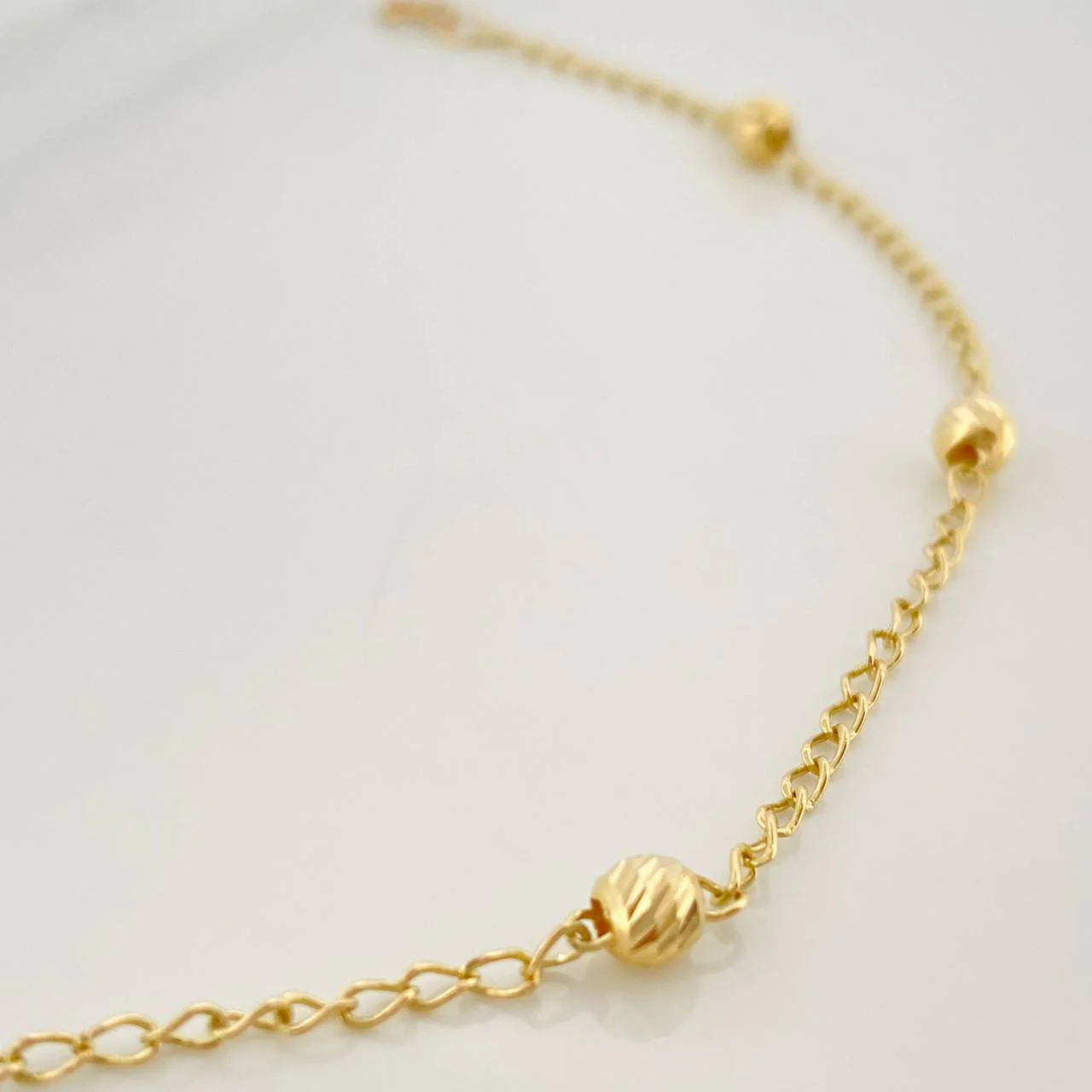 Tobillera Espiga Bolas 1.95 g / 25 cm / 4 mm Oro Amarillo 18K - Image 3
