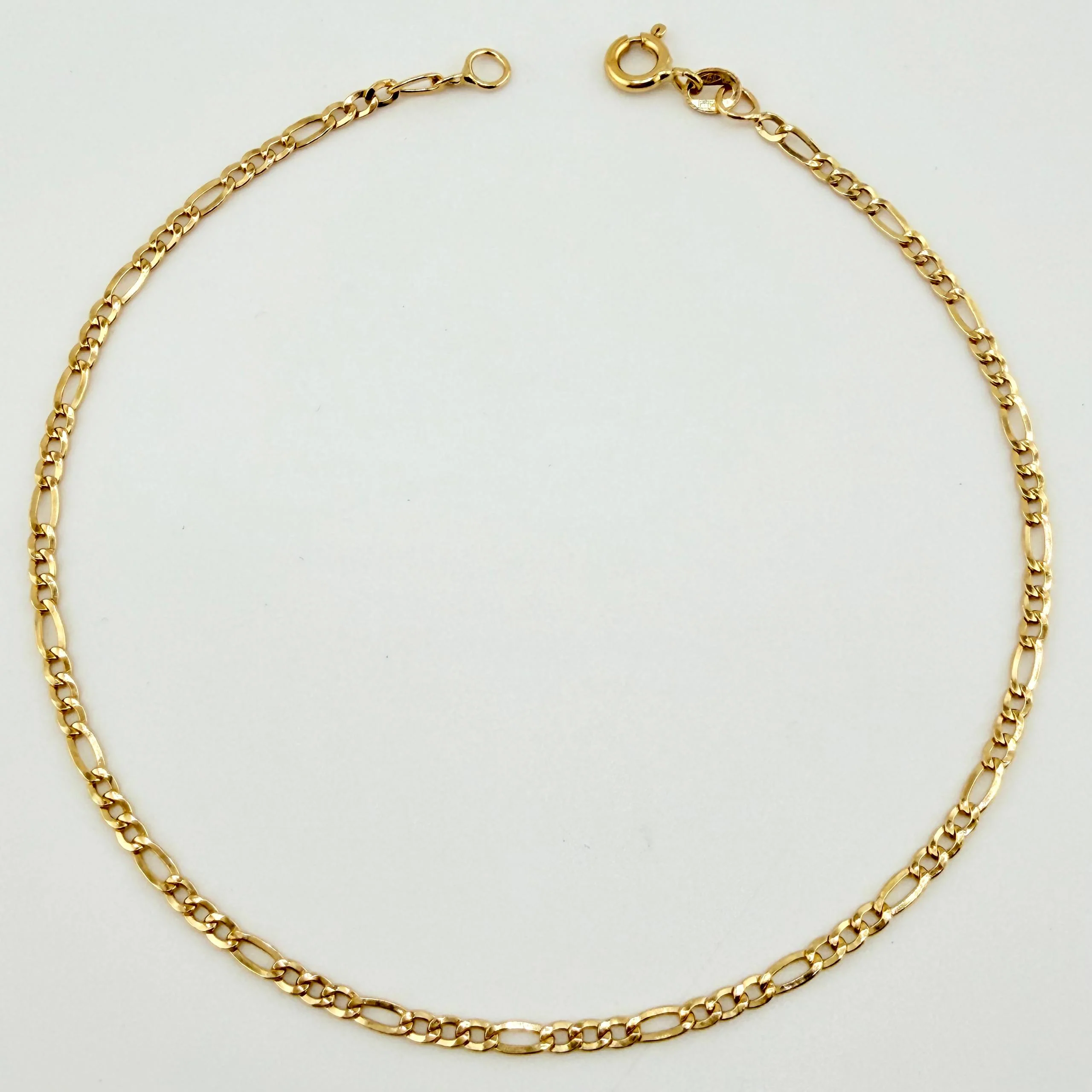 Tobillera Fígaro 2.2gr / 24.5cm / 2.9mm Oro Amarillo