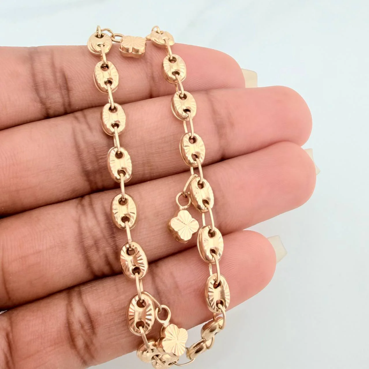 Tobillera Gc 6.75 g / 25.8 cm / 5 mm Oro Amarillo 18K - Image 4
