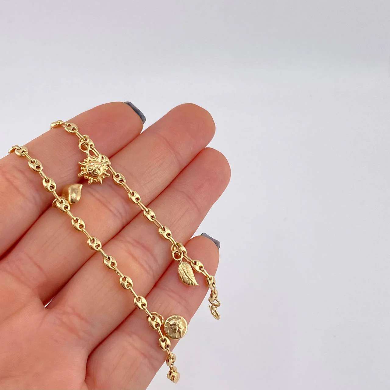 Tobillera Gc Dijes 4.35 g / 25.6 cm / 3.2 mm Oro Amarillo 18K - Image 4