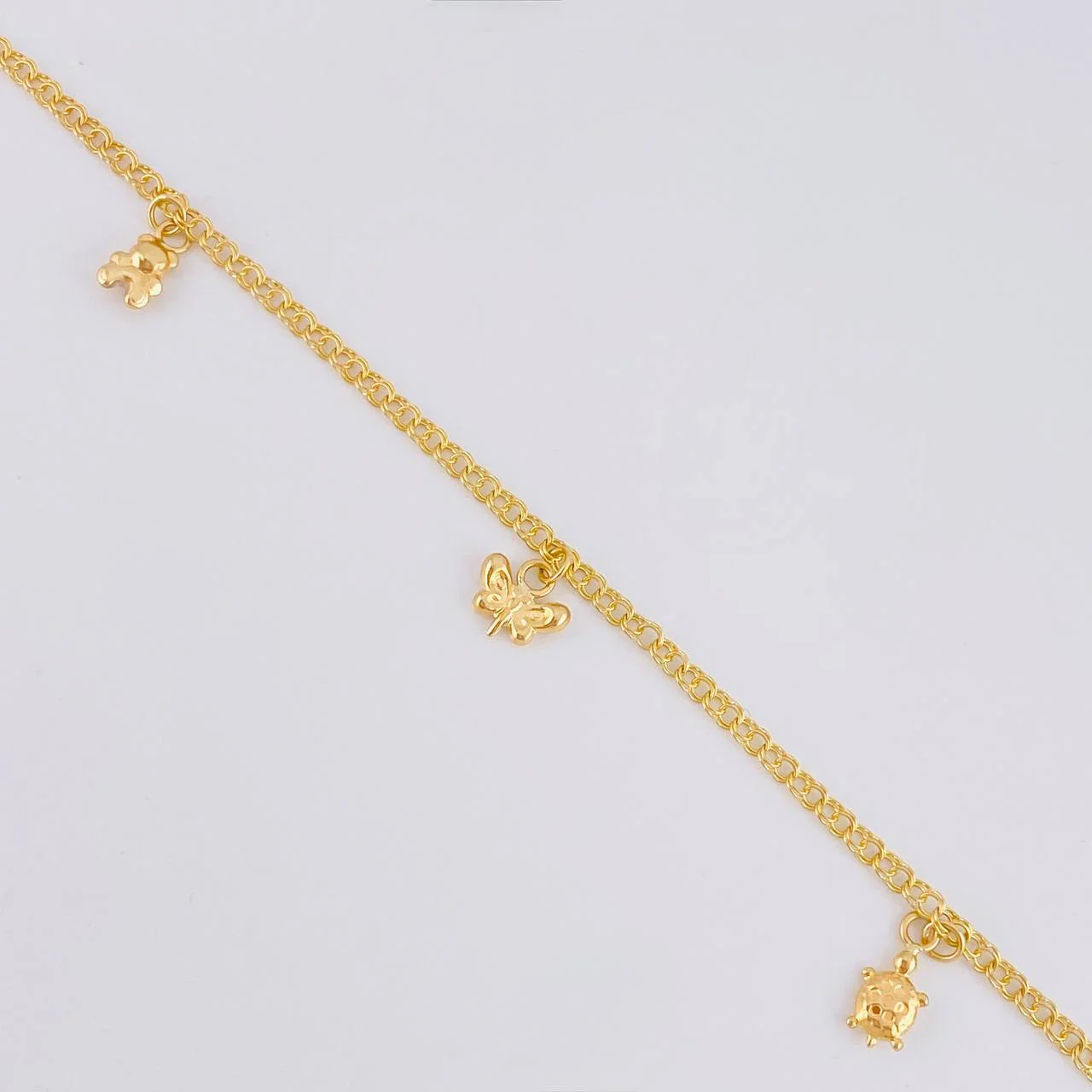 Tobillera Roll On Dijes 3.6 g / 25.6 cm / 2.3 mm Oro Amarillo 18K - Image 2