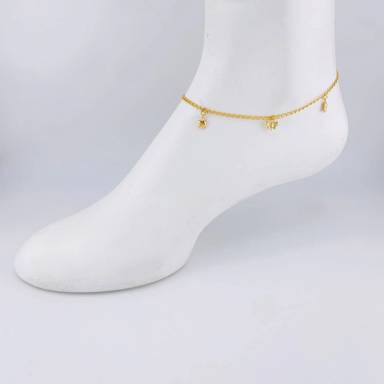 Tobillera Roll On Dijes 3.6 g / 25.6 cm / 2.3 mm Oro Amarillo 18K - Image 3