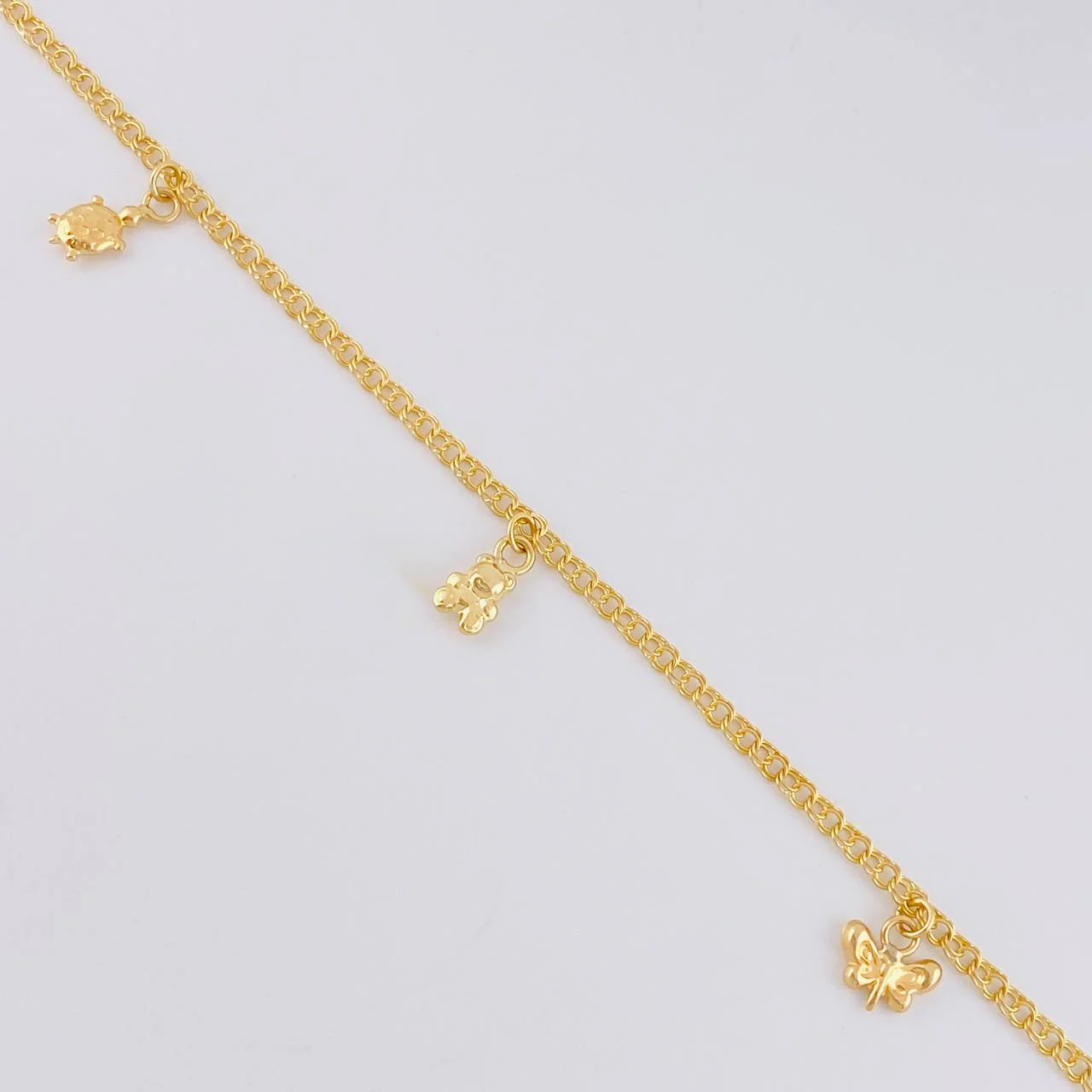 Tobillera Roll On Dijes 3.6 g / 25 cm / 2.3 mm Oro Amarillo 18K - Image 2