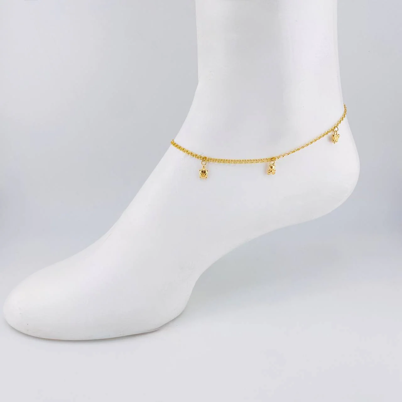 Tobillera Roll On Dijes 3.65 g / 26.5 cm / 2.3 mm Oro Amarillo 18K - Image 3