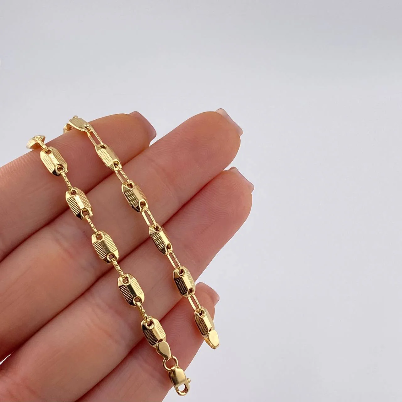 Tobillera Rustica Adije 4.65 g / 26.5 cm / 4.3 mm Oro Amarillo 18K - Image 3
