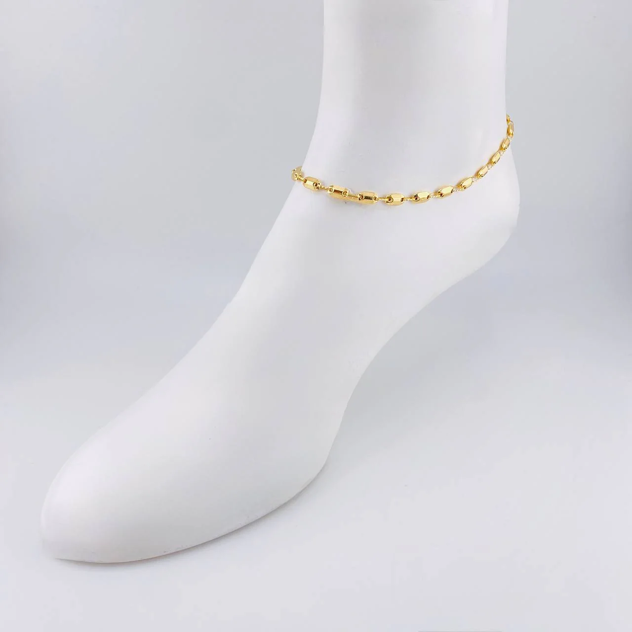 Tobillera Rustica Adije 4.65 g / 26.5 cm / 4.3 mm Oro Amarillo 18K - Image 4