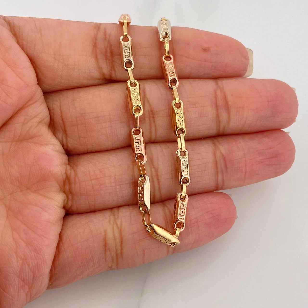 Tobillera Rustica Tribal 4.65 g / 26 cm / 3.4 mm Tres Oros 18K - Image 4