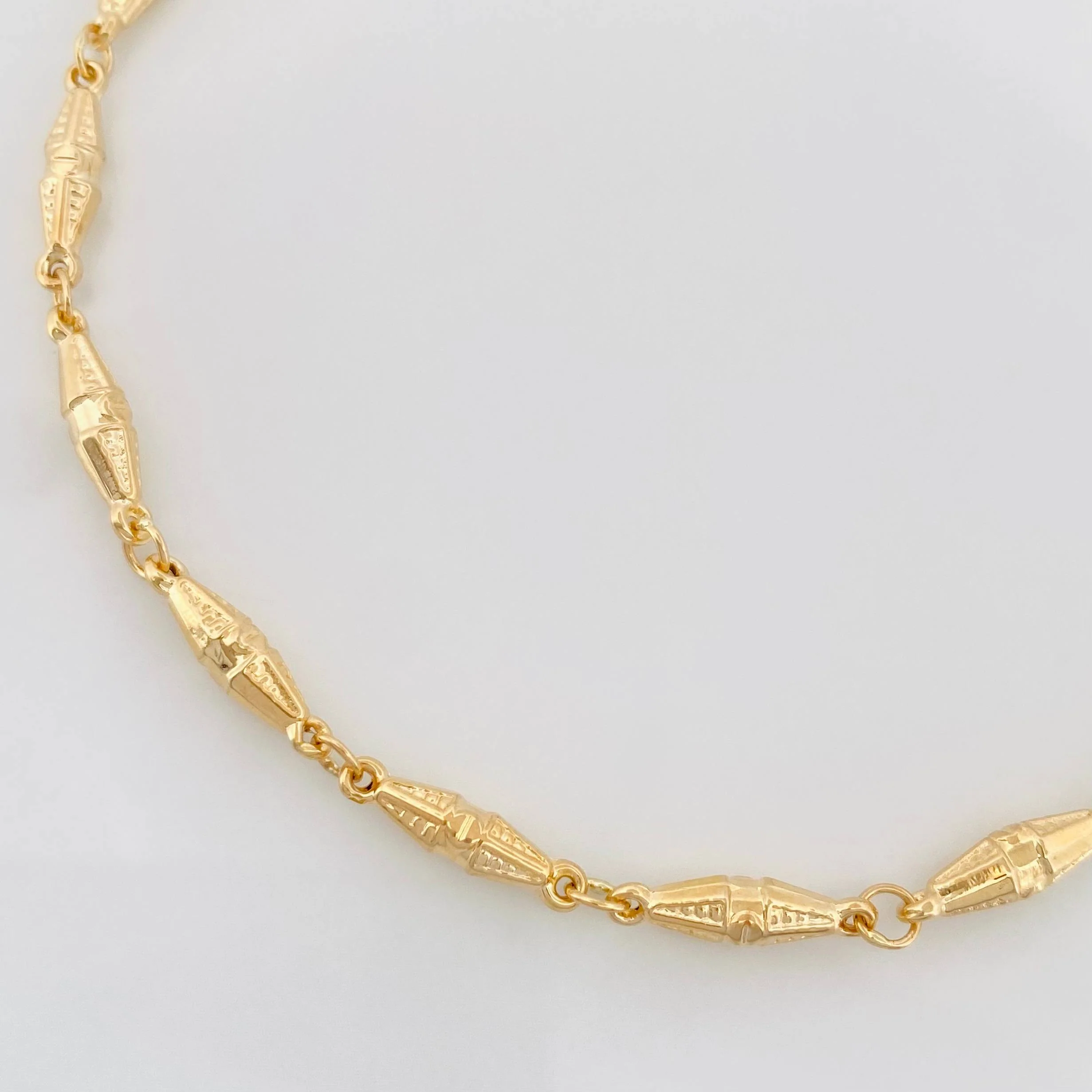 Tobillera Rustico Dubai 4.9 g / 26.5 cm / 3.7 mm Oro Amarillo 18K - Image 2