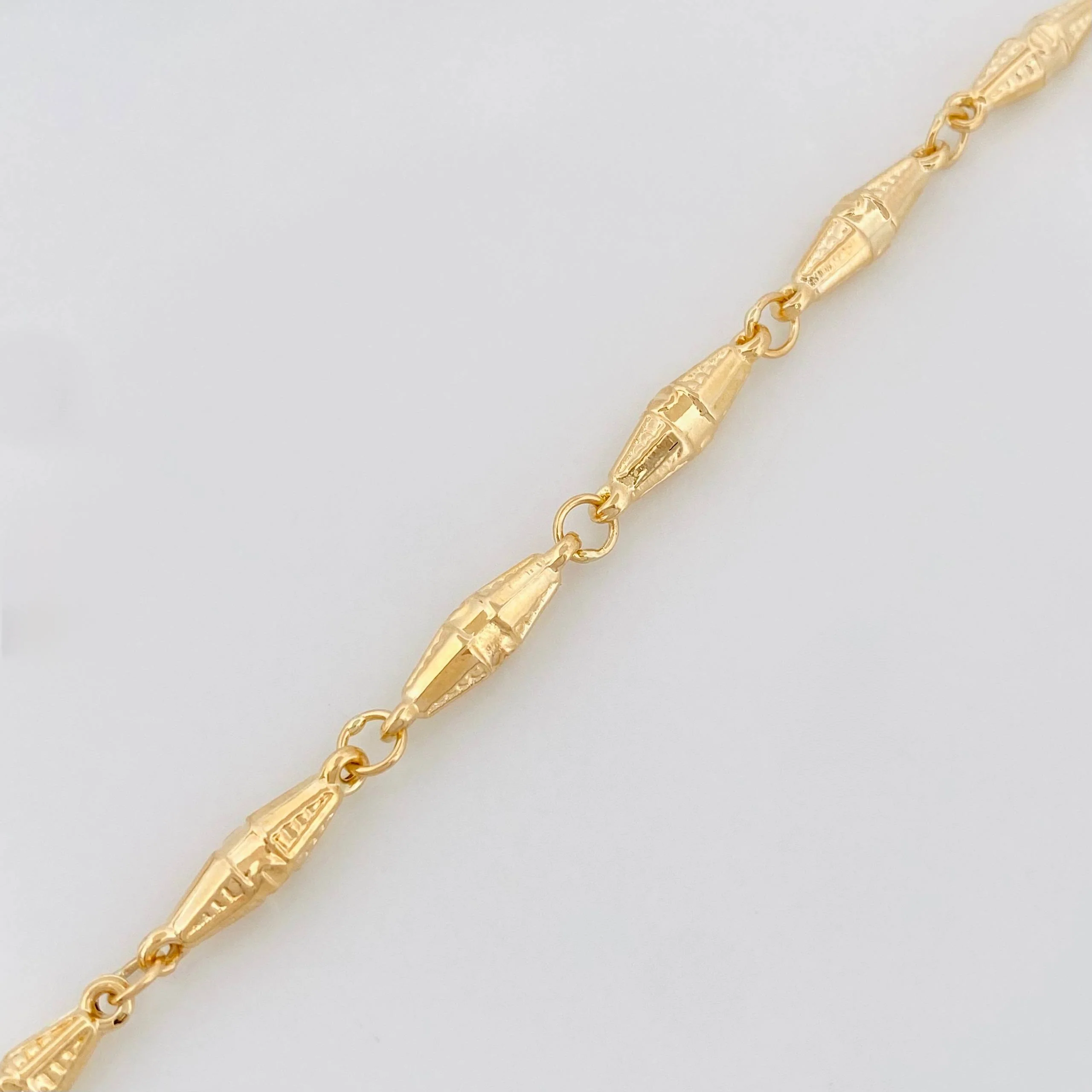 Tobillera Rustico Dubai 4.9 g / 26.5 cm / 3.7 mm Oro Amarillo 18K - Image 3