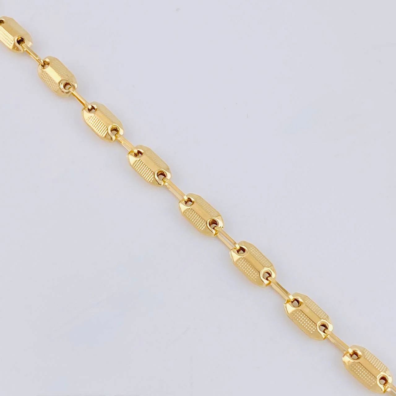 Tobillera Rustico Texturizados 4.4 g / 26.5 cm / 4.2 mm Oro Amarillo 18K - Image 2
