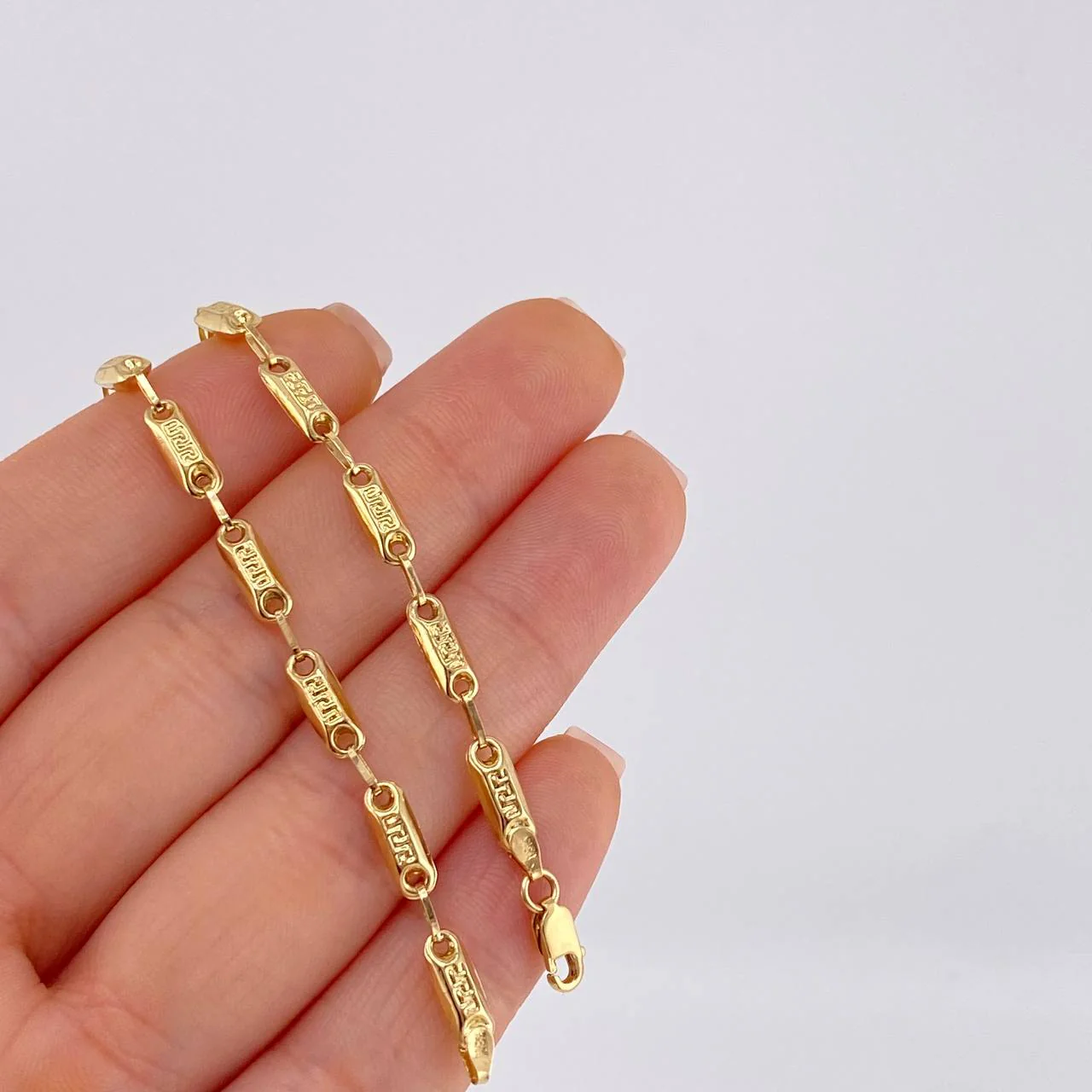 Tobillera Rustico Tribal 4.2 g / 25.5 cm / 3.6 mm Oro Amarillo 18K - Image 3