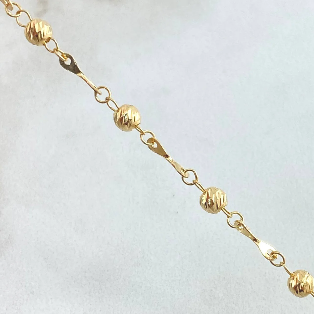Tobillera Tipo Militar Espiraculo 2.25gr / 24.5cm / 3mm Oro Amarillo 18K - Image 2