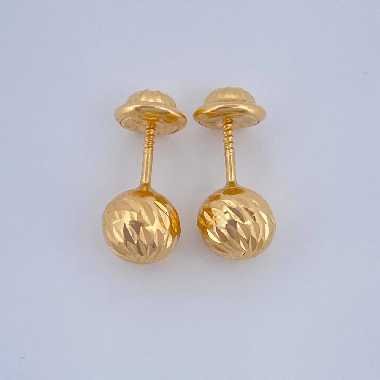 Topos Bola 0.65gr / 5mm Diamantadas Oro Amarillo 18K - Image 3