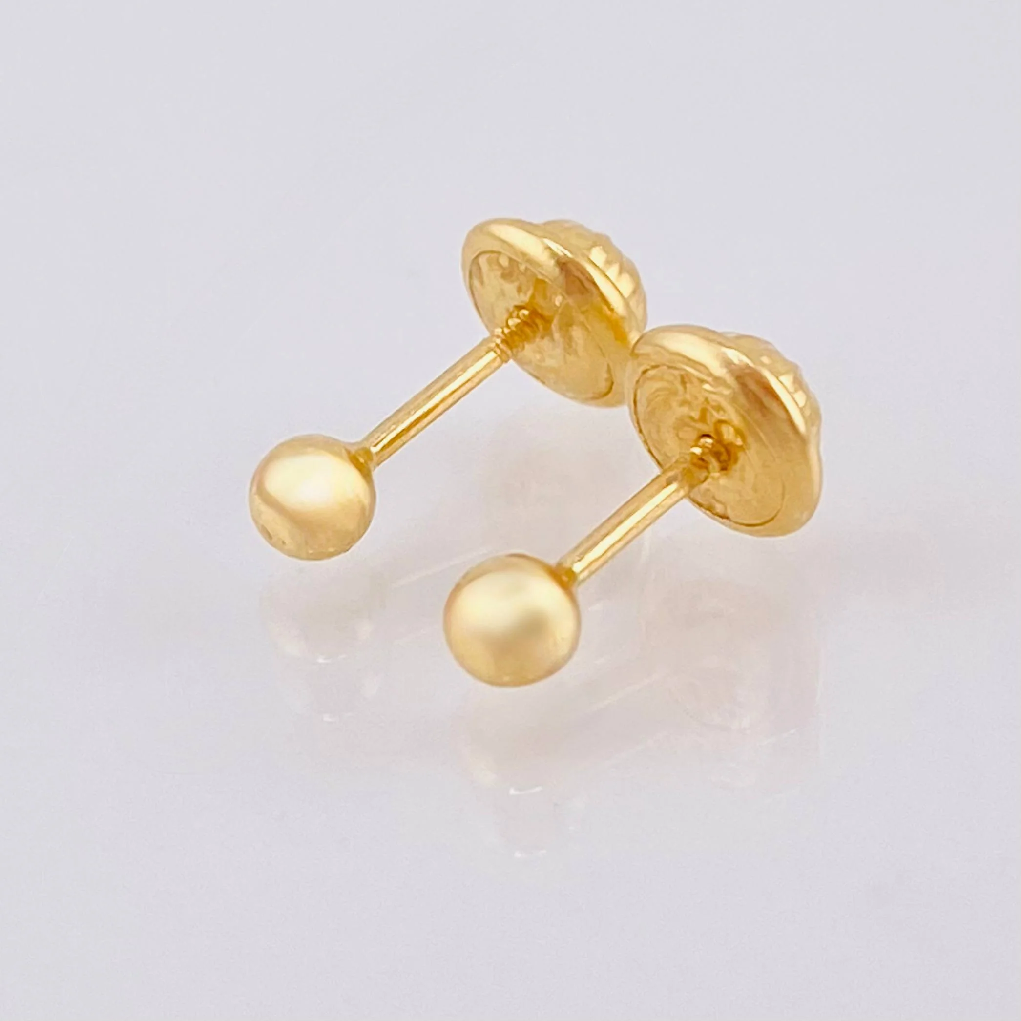 Topos Bola Lisa 0.4 g / 3 mm Oro Amarillo 18K - Image 3