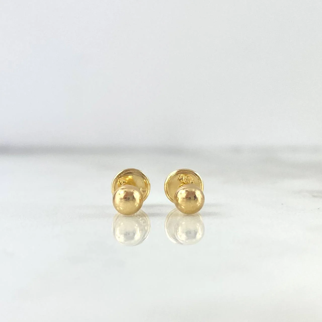 Topos Bola Lisa 0.45gr / 4mm Oro Amarillo 18K *