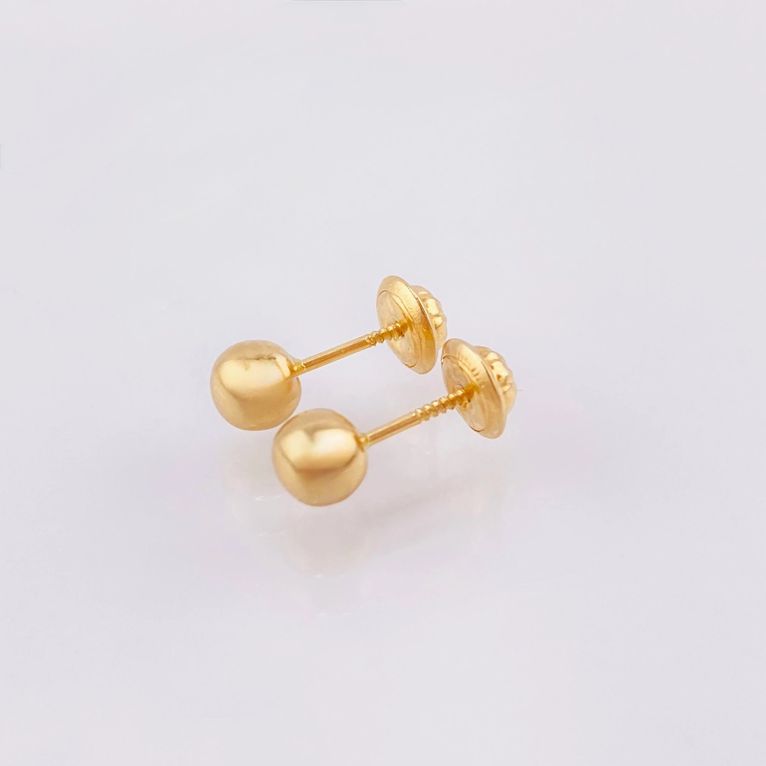 Topos Bola Lisa 0.5 g / 5 mm Oro Amarillo 18K - Image 2
