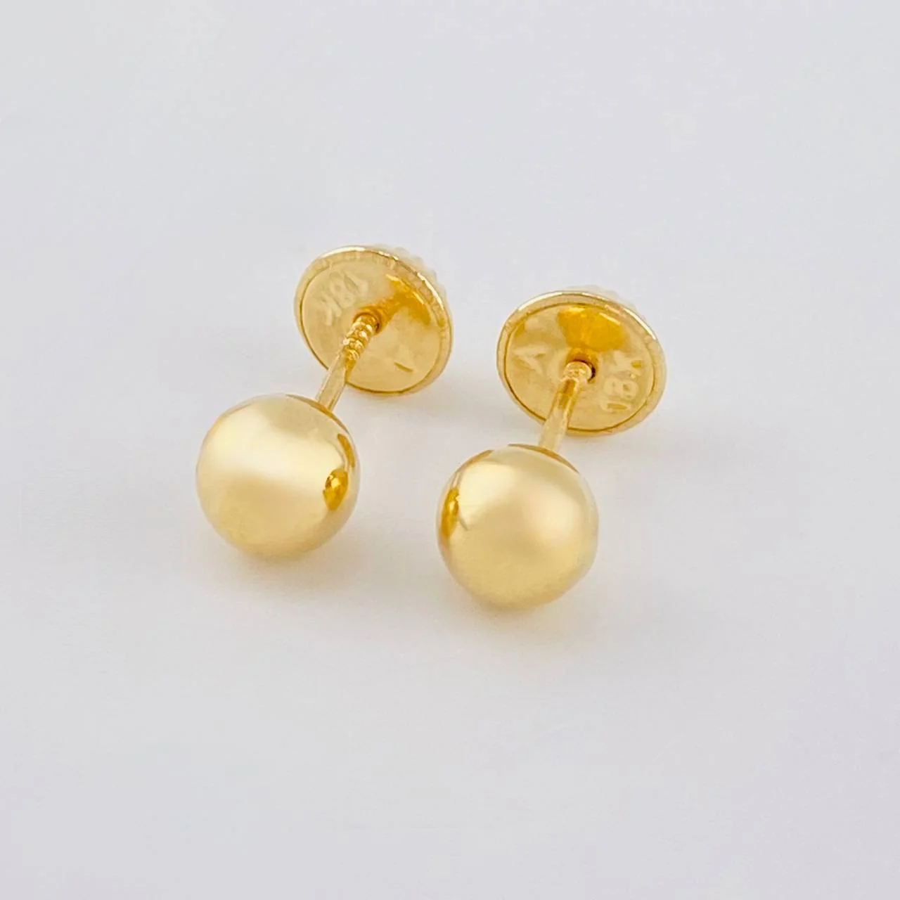 Topos Bola Lisa 0.5 g / 5 mm Oro Amarillo 18K - Image 2