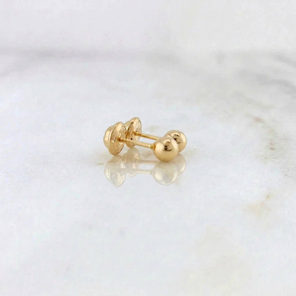 Topos Bola Lisa 0.55 g / 4 mm Oro Amarillo 18K - Image 4