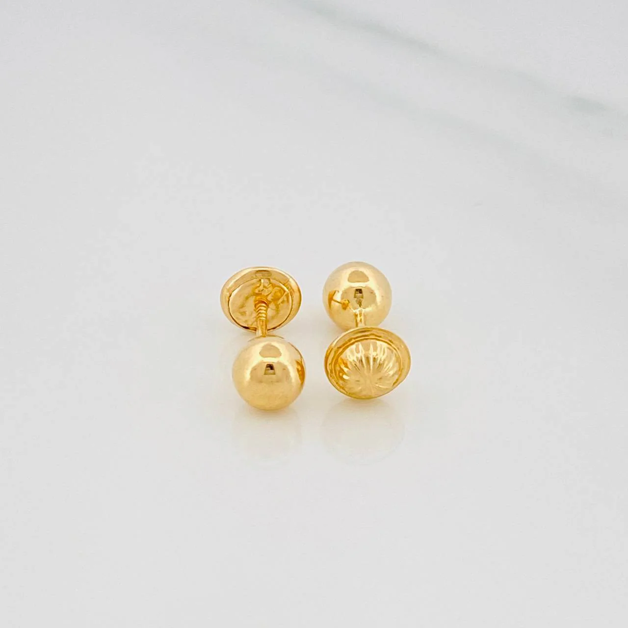 Topos Bola Lisa 0.6 g / 5 mm Oro Amarillo 18K - Image 3