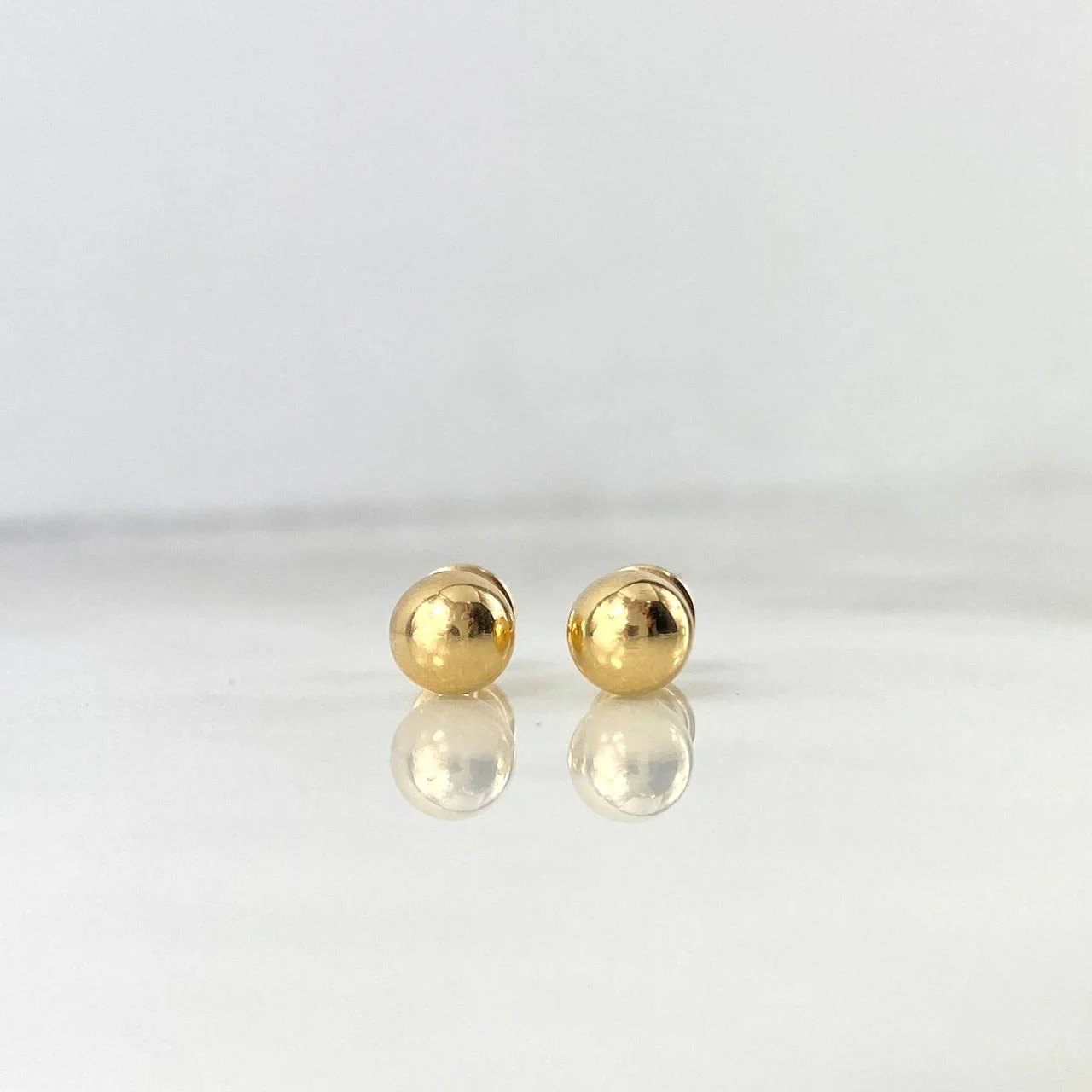 Topos Bola Lisa 0.6 g / 6 mm Oro Amarillo 18K