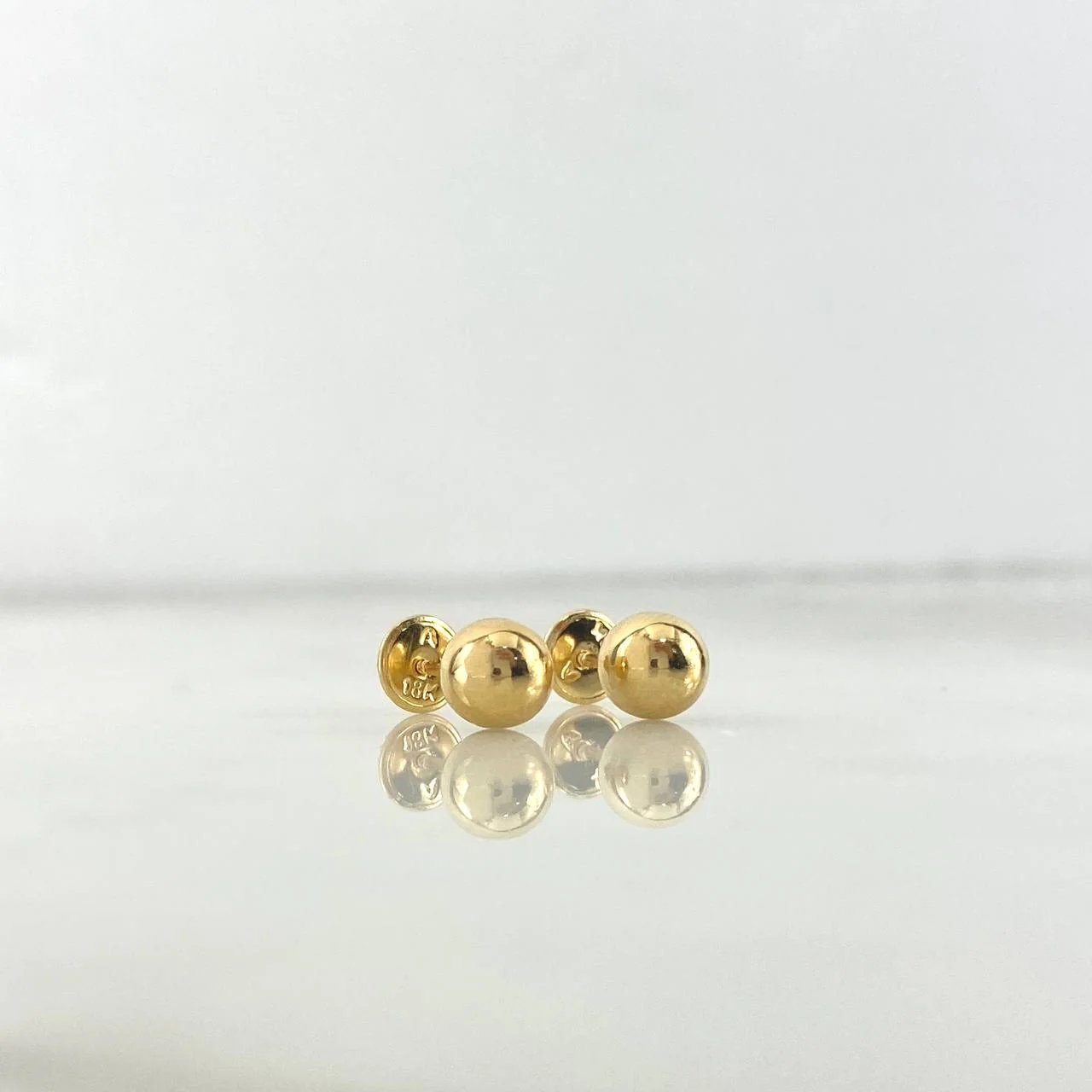 Topos Bola Lisa 0.6 g / 6 mm Oro Amarillo 18K - Image 2