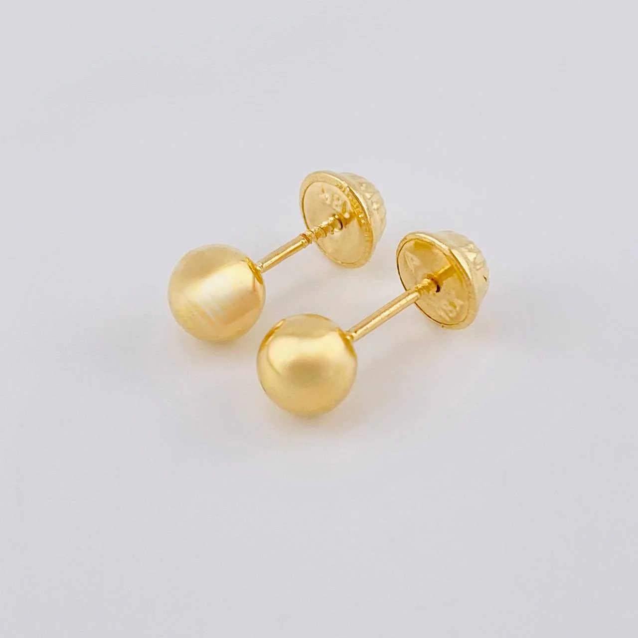 Topos Bola Lisa 0.7 g / 7 mm Oro Amarillo 18K - Image 3