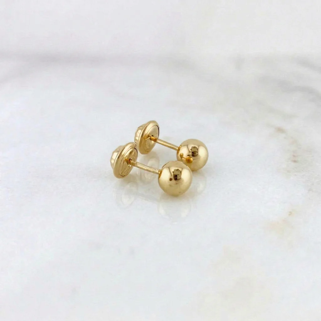 Topos Bola Lisa 0.75 g / 5 mm Oro Amarillo 18K - Image 3