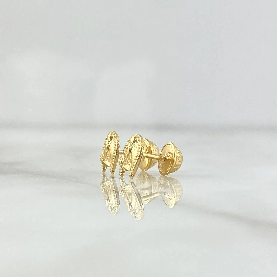 Topos Caballo Herradura 0.65gr / 6.4mm Oro Amarillo 18K * - Image 2