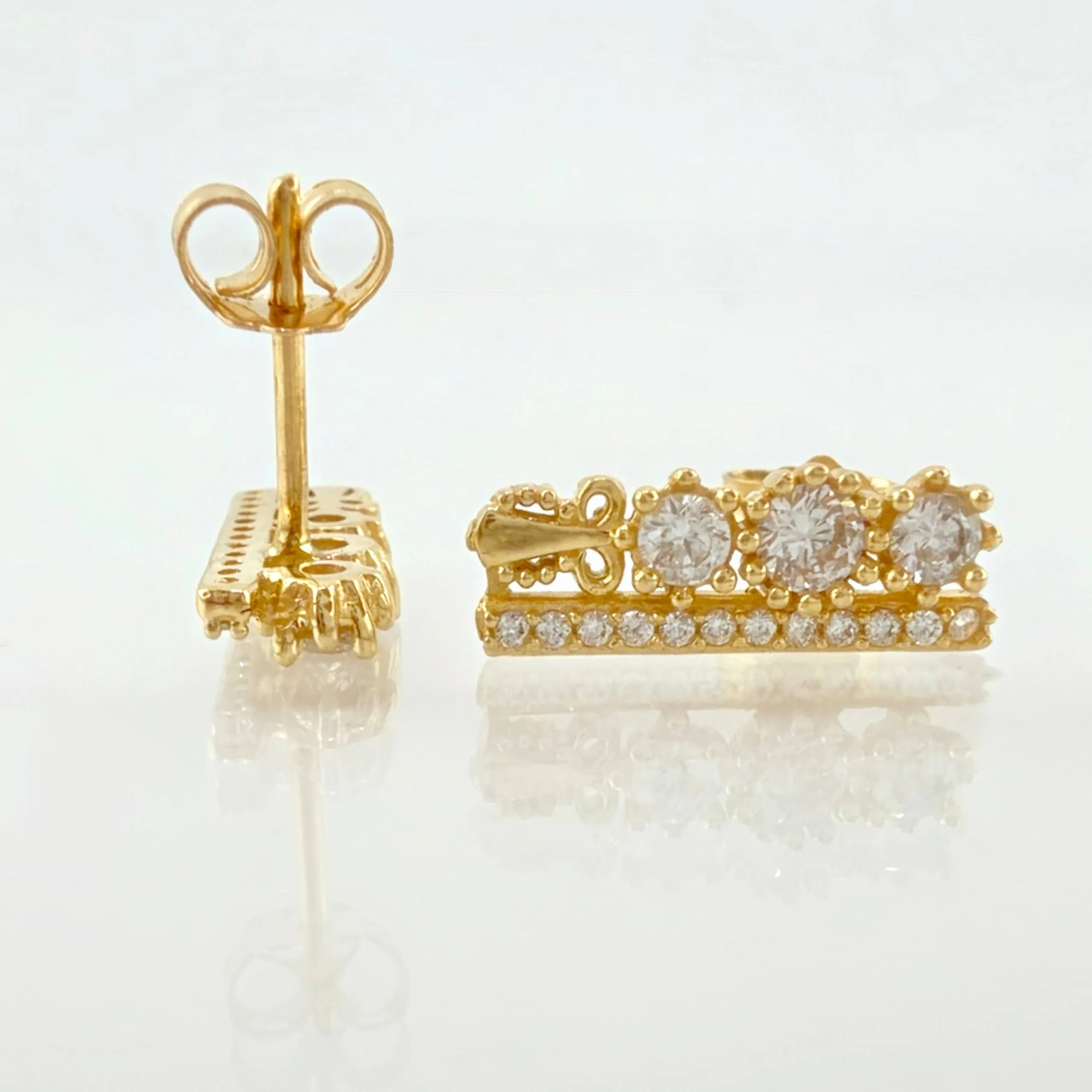 Topos Carril Trio De Liz 2.55gr / 1.5cm / Oro Amarillo 18K - Image 3