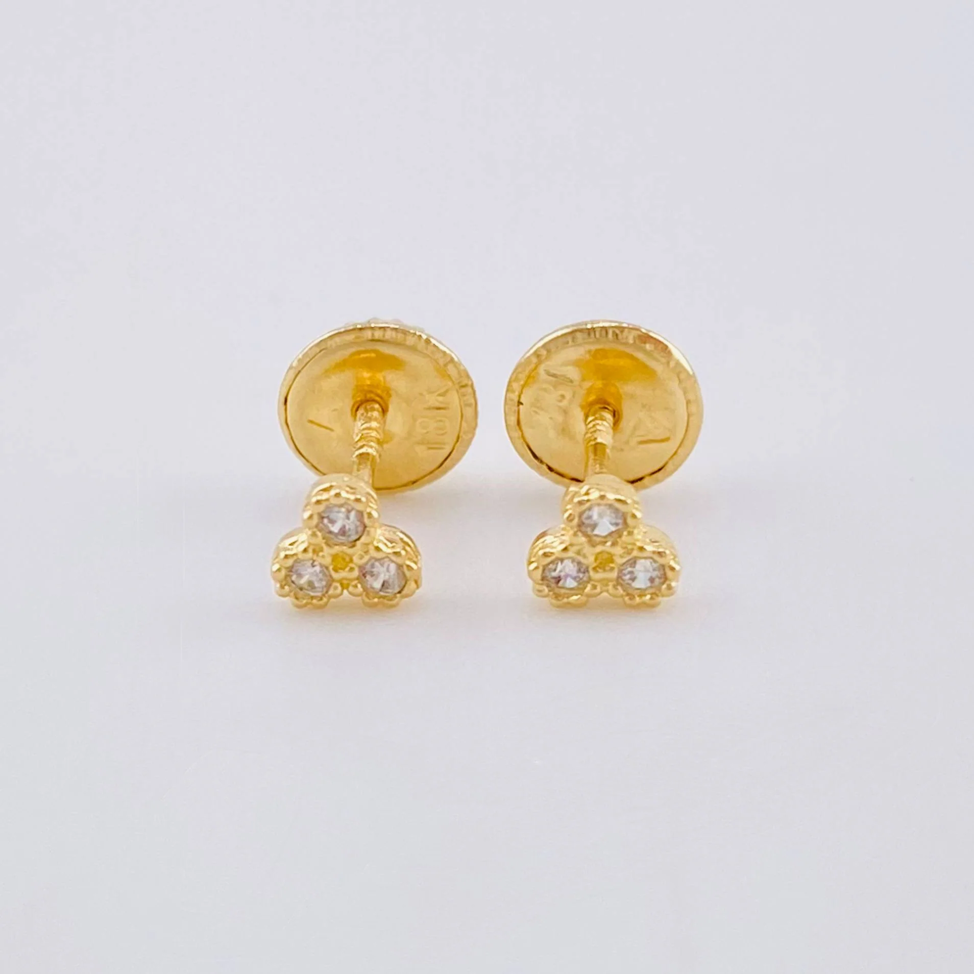 Topos Colmena Triple 0.55gr / 3.7mm Oro Amarillo 18K ©