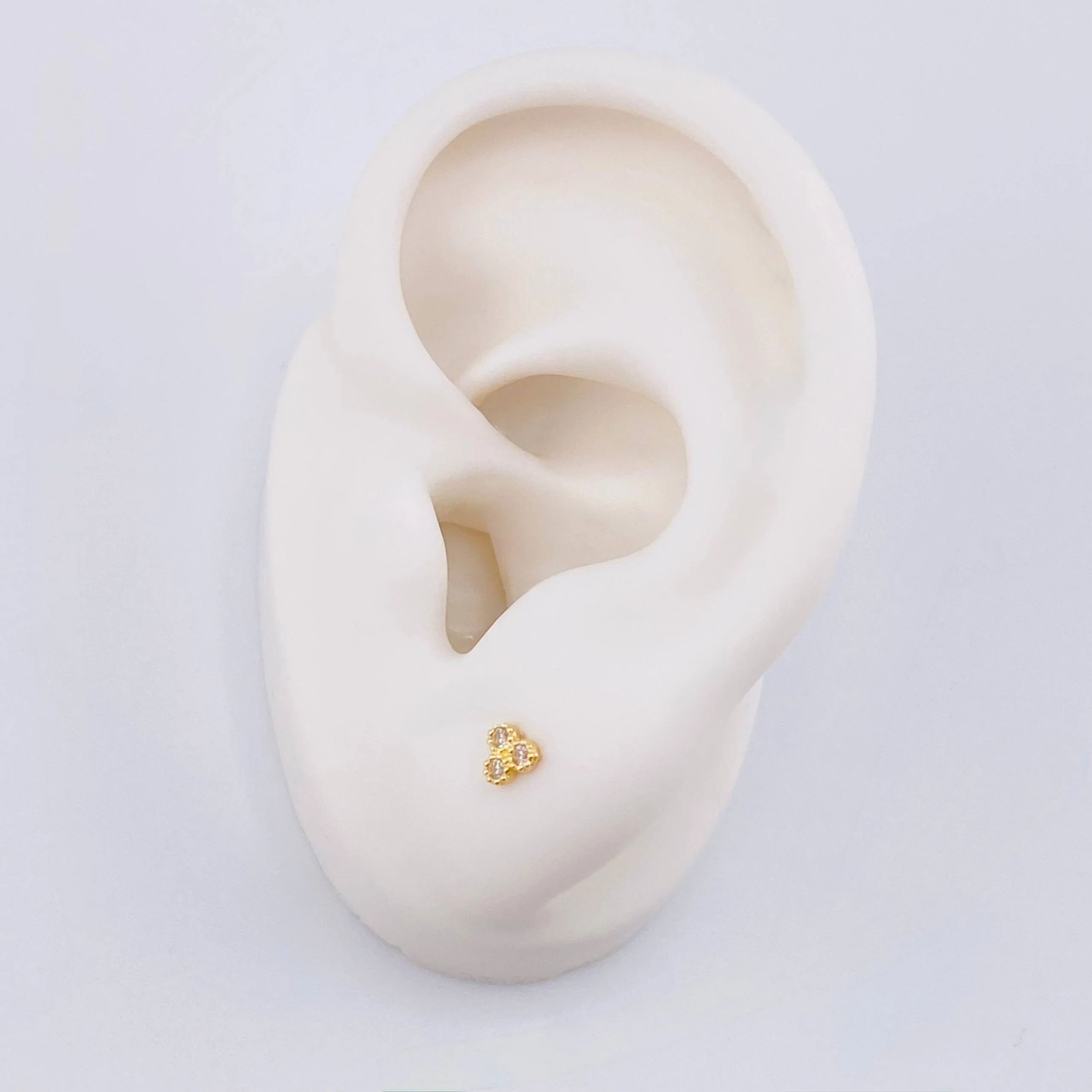 Topos Colmena Triple 0.55gr / 3.7mm Oro Amarillo 18K © - Image 4
