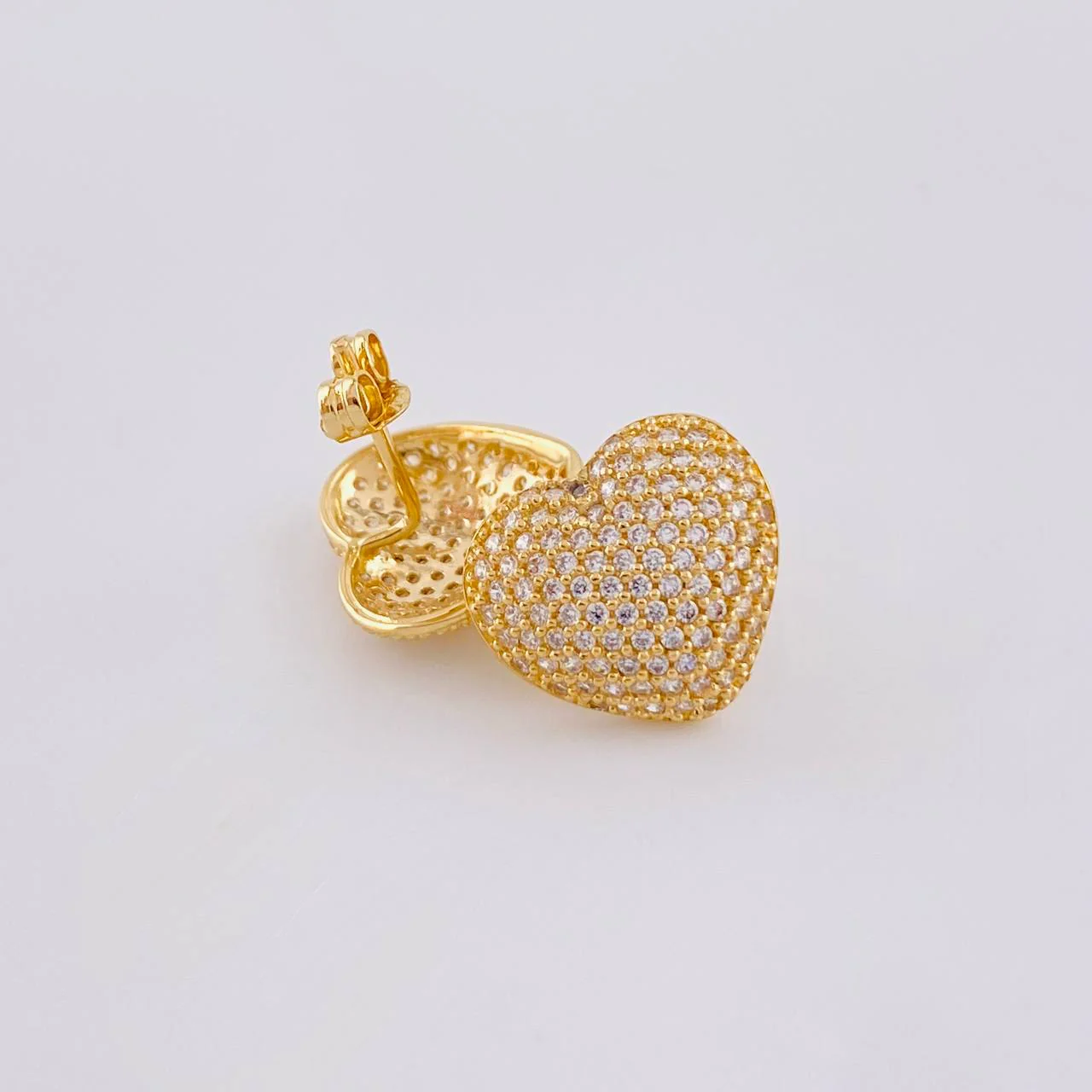 Topos Corazón Abultado 3.45 g / 14.2 mm Oro Amarillo 18K - Image 3