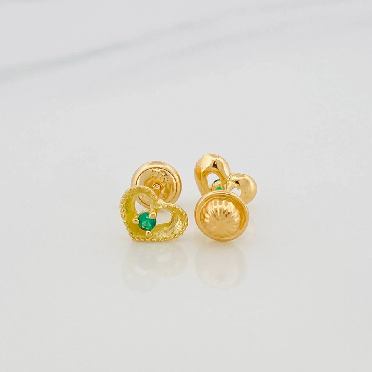 Topos Corazón Bordeado 1 g / 3.5 mm Oro Amarillo 18K - Image 2