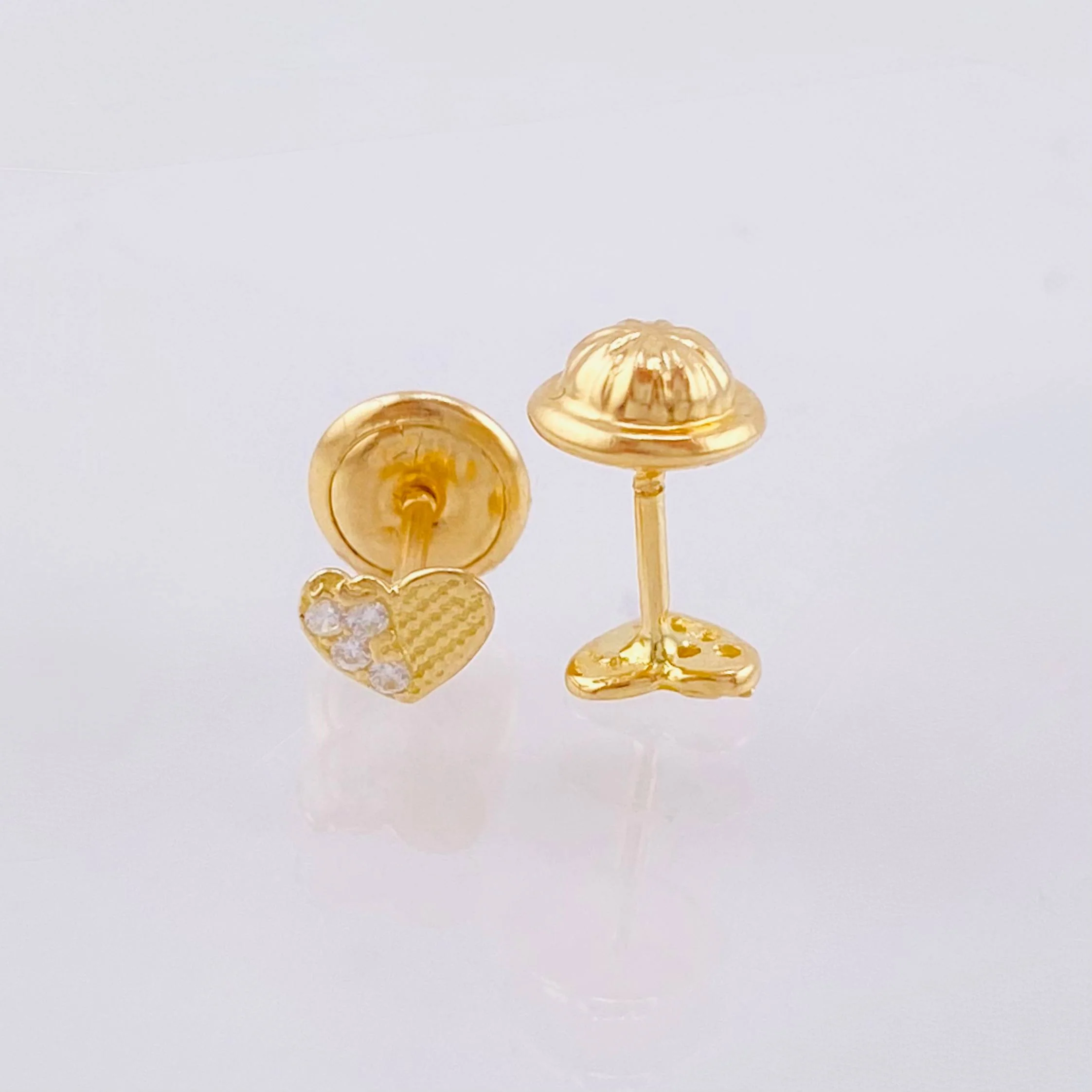 Topos Corazón Medio Destello 0.6gr / 4mm Oro Amarillo 18K - Image 2