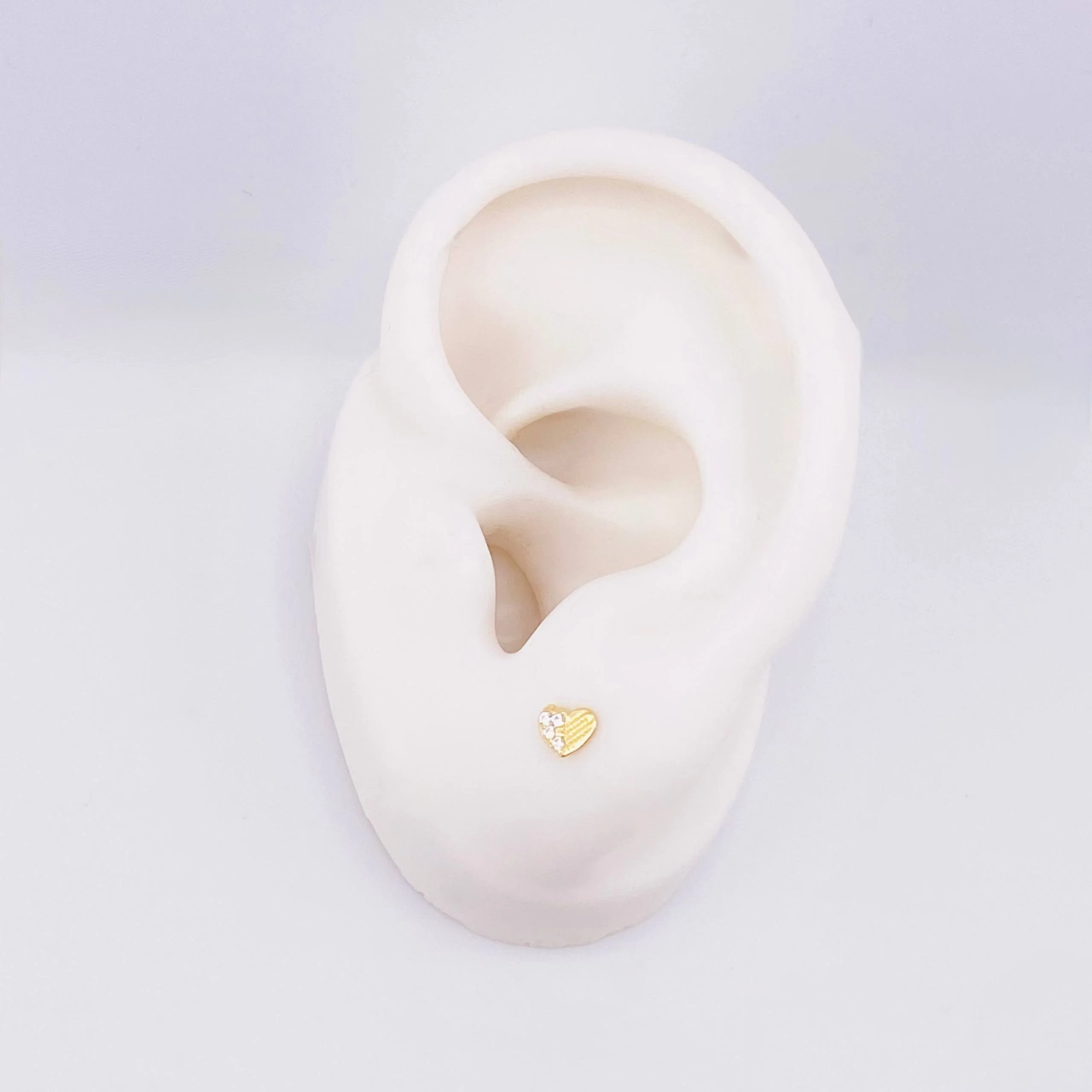 Topos Corazón Medio Destello 0.6gr / 4mm Oro Amarillo 18K - Image 4