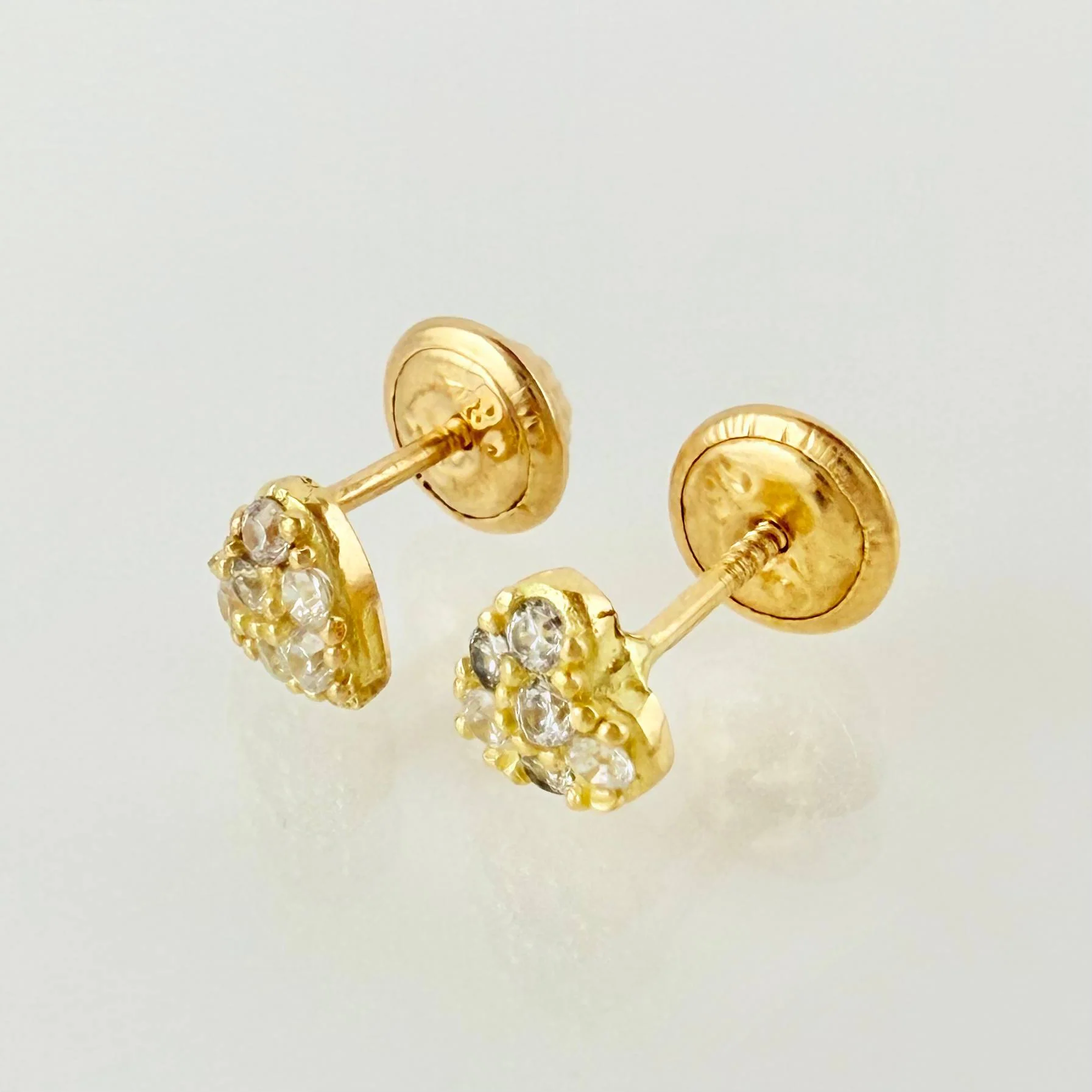 Topos Corazón Tupido 0.9gr / 4.9mm Oro Amarillo 18K - Image 2