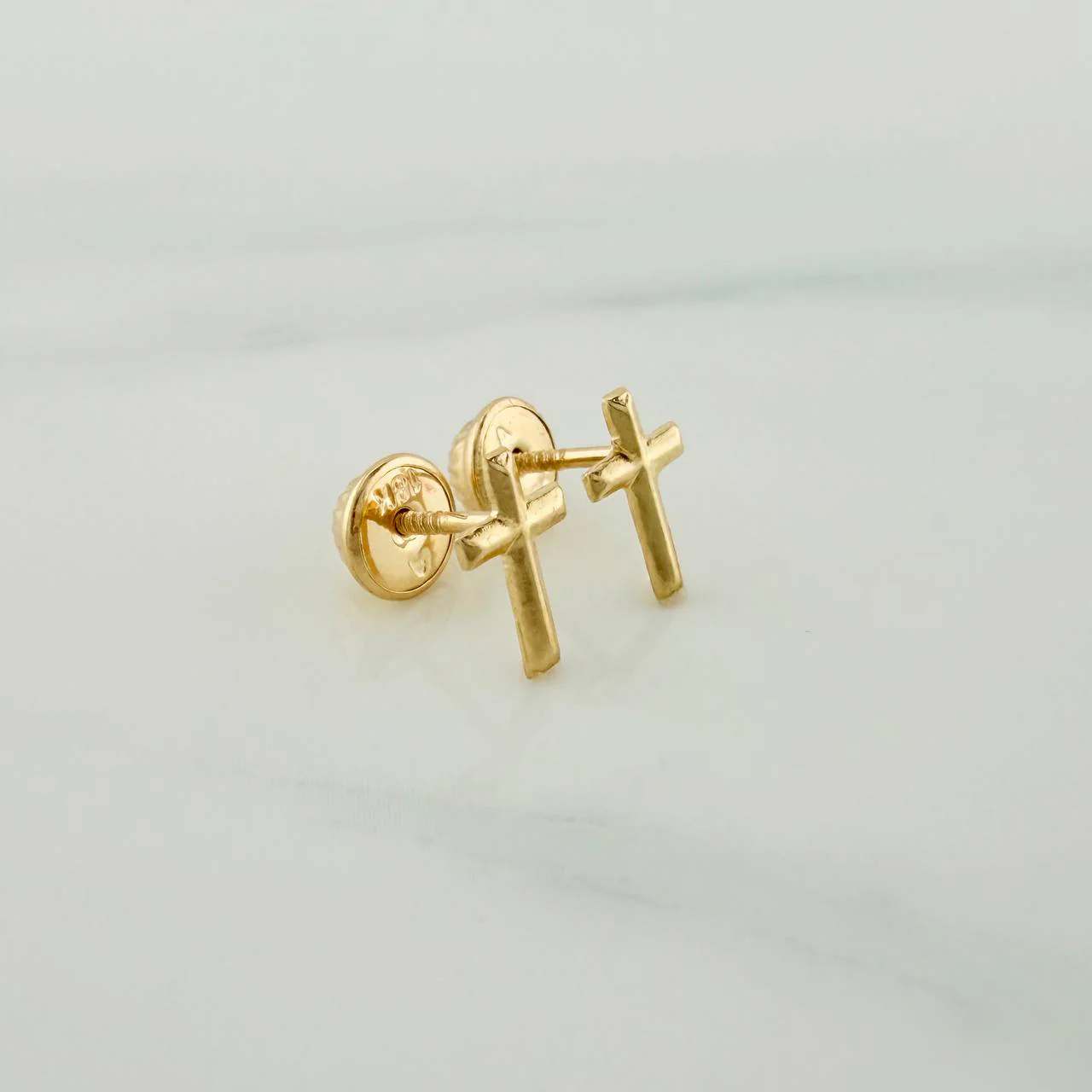Topos Cruz 0.5gr / 8.16mm Oro Amarillo 18K % - Image 2