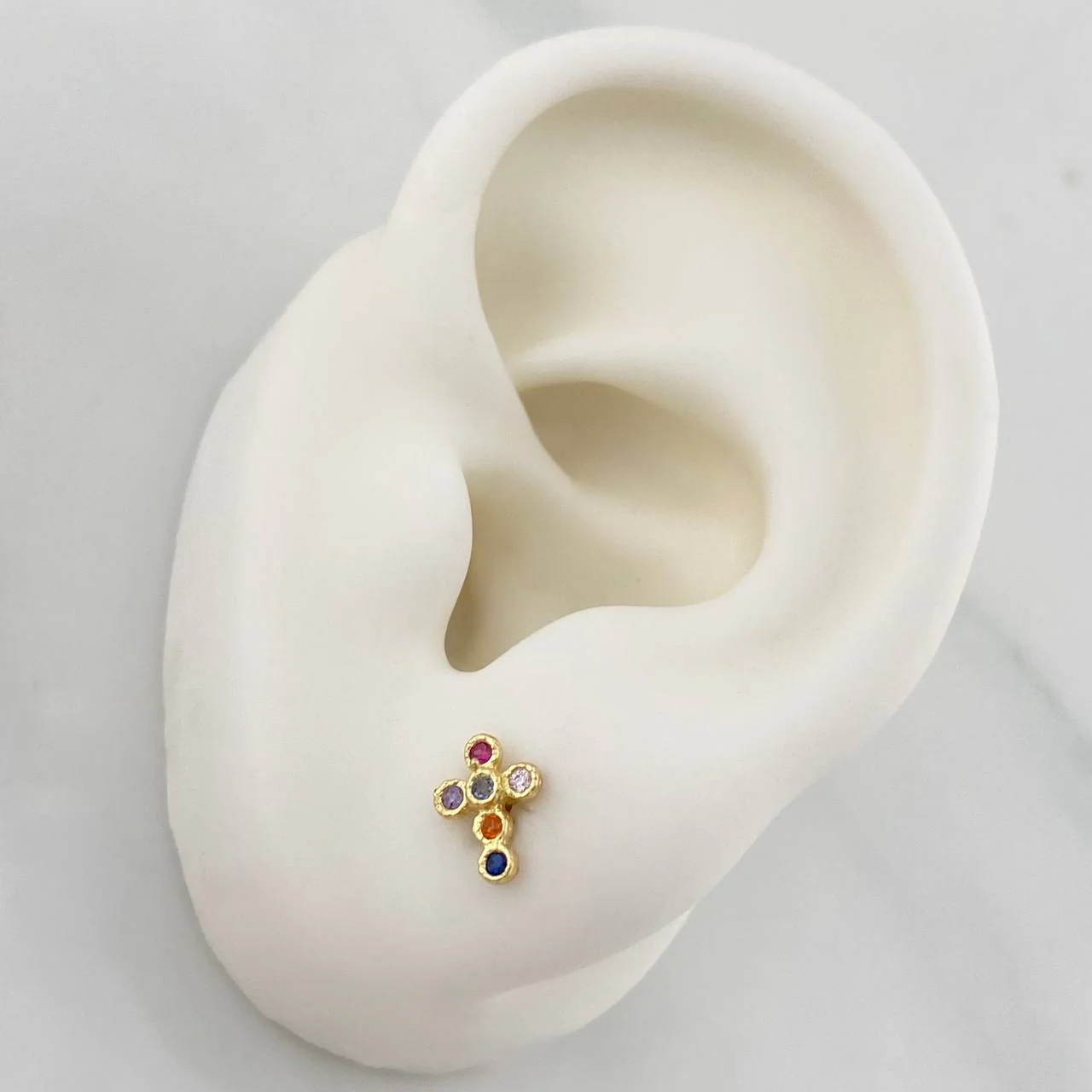 Topos Cruz 0.9 g / 5 mm Oro Amarillo 18K - Image 4