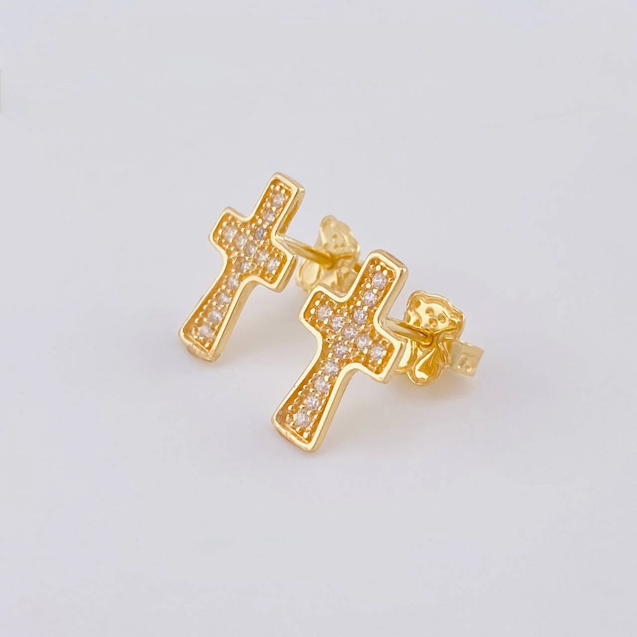 Topos Cruz 1.55 g / 1.4 cm Oro Amarillo 18K - Image 2