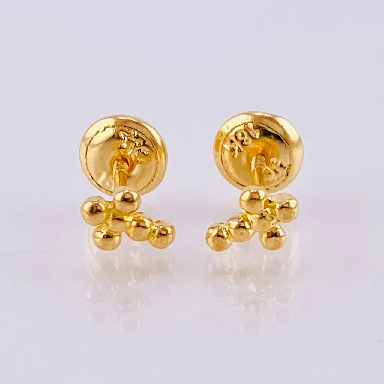 Topos Cruz Burbujas 0.8gr / 5.75mm Oro Amarillo 18K