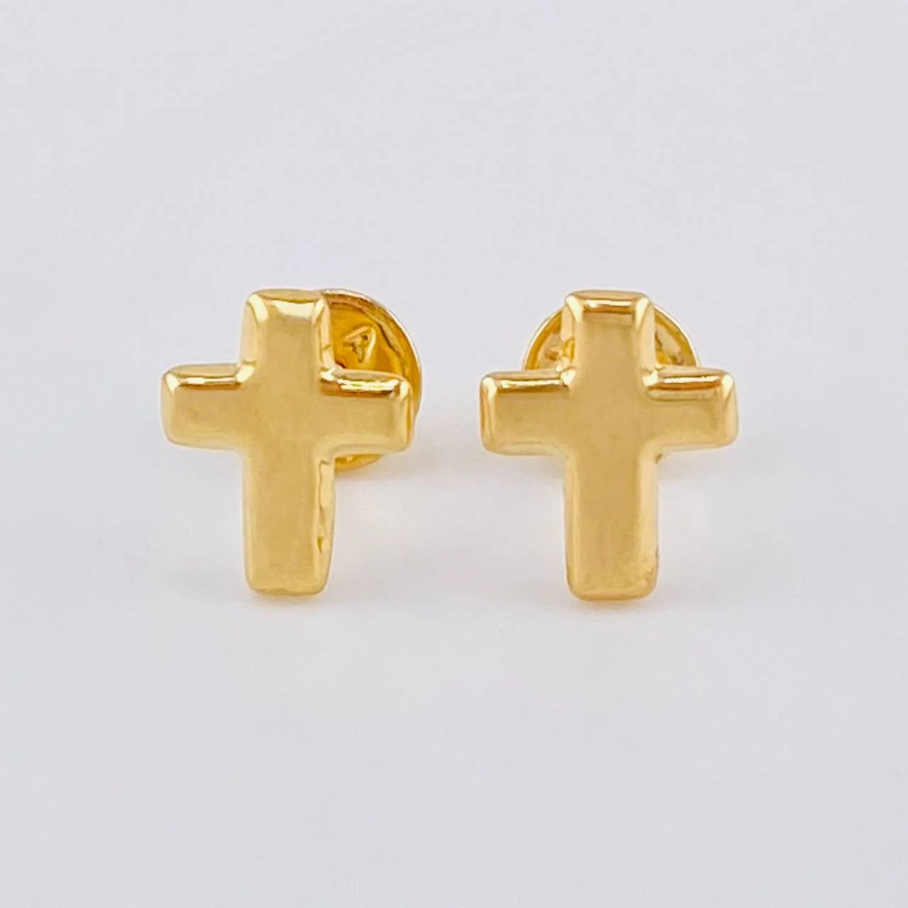 Topos Cruz Lisa 0.6 g / 9 mm Oro Amarillo 18K
